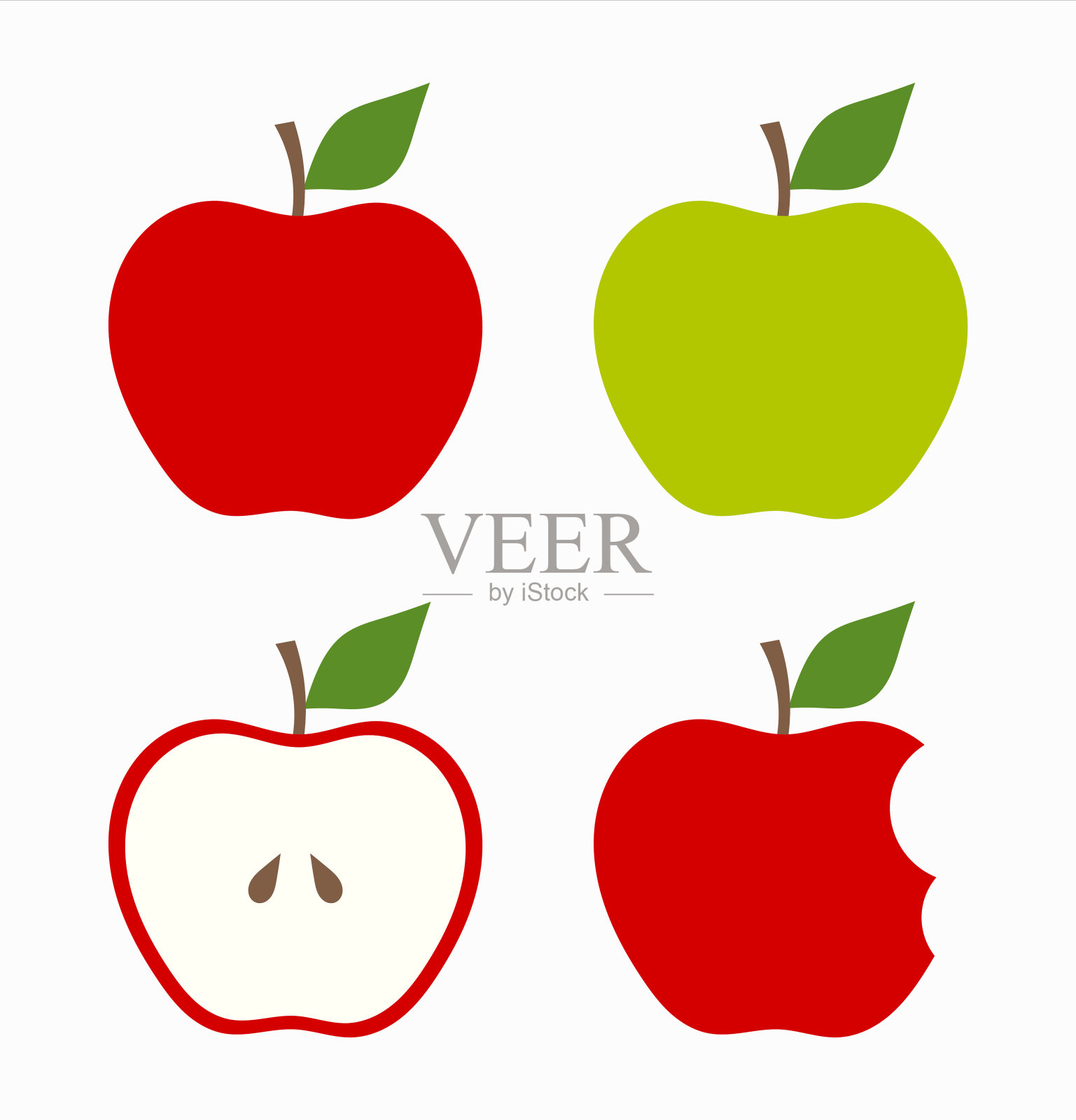 红绿苹果设计元素图片