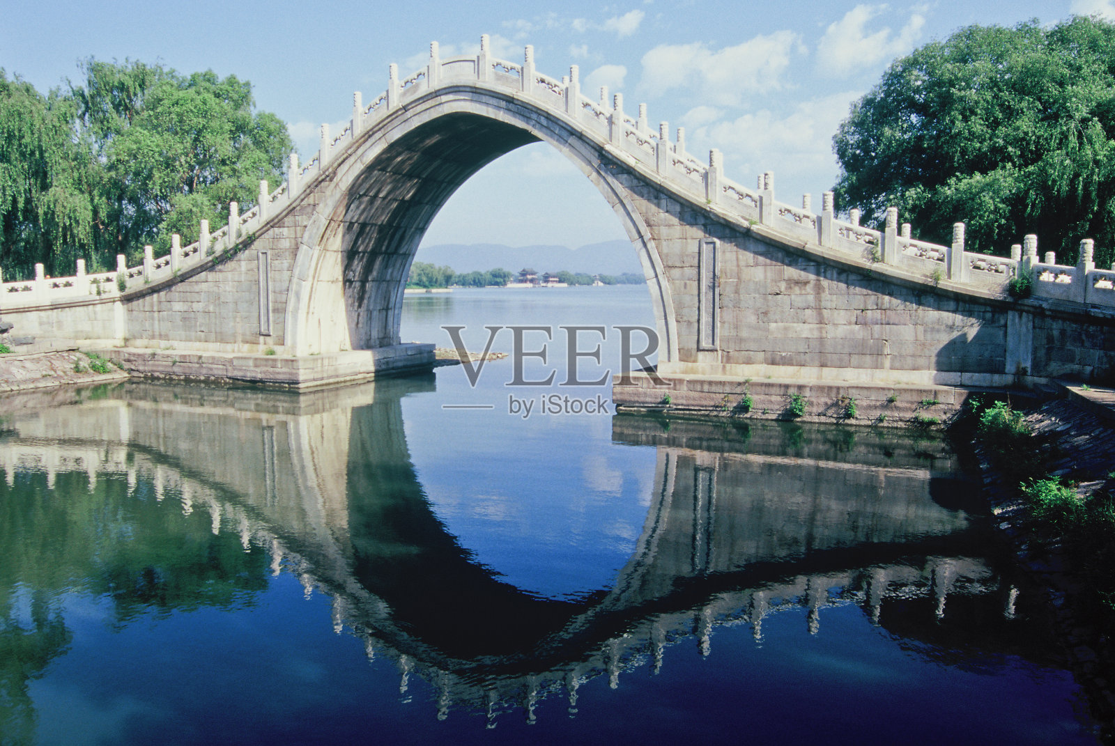 中国石桥，颐和园，北京，中国照片摄影图片
