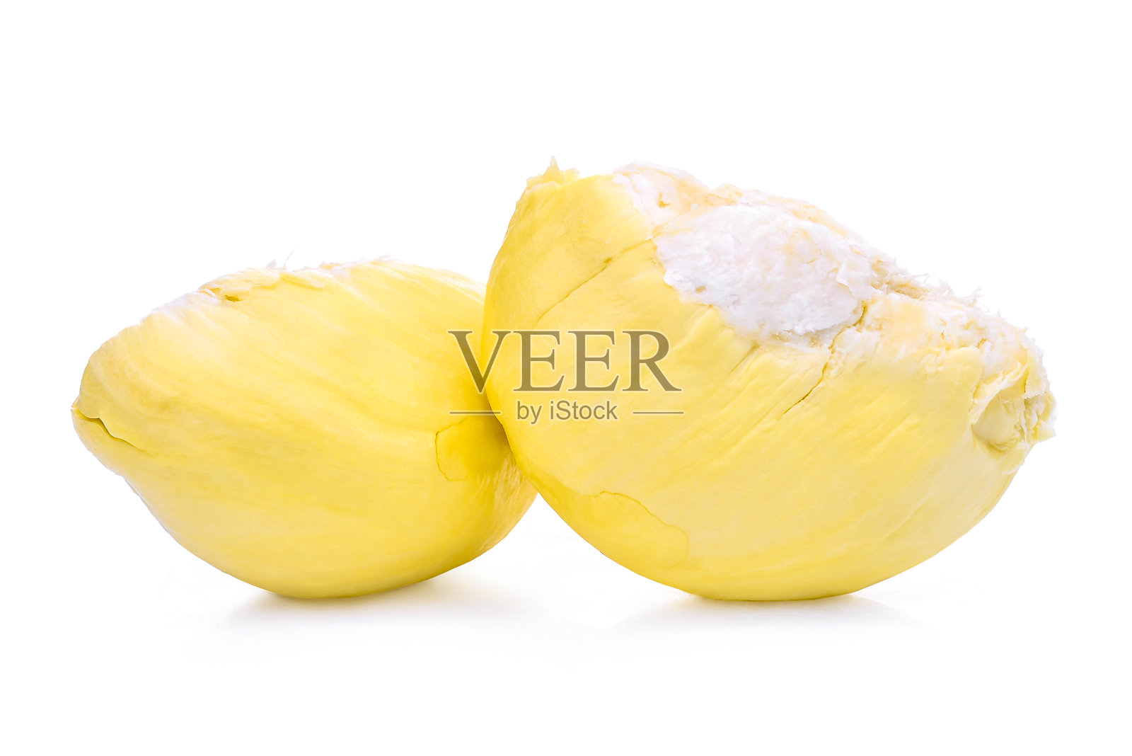 黄色榴莲，水果之王和热带水果孤立在白色背景照片摄影图片