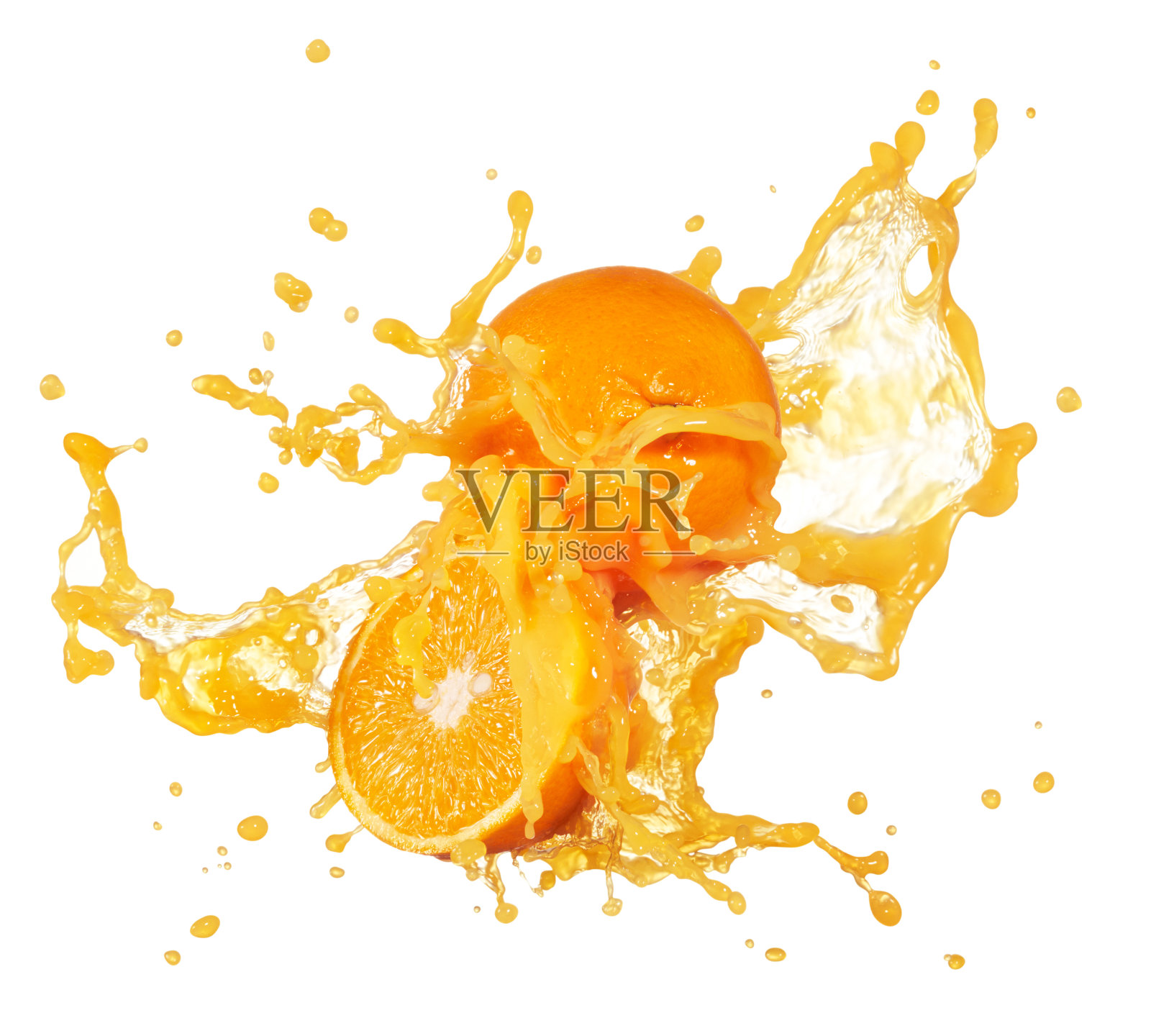 两个橙子发出多汁的响声照片摄影图片