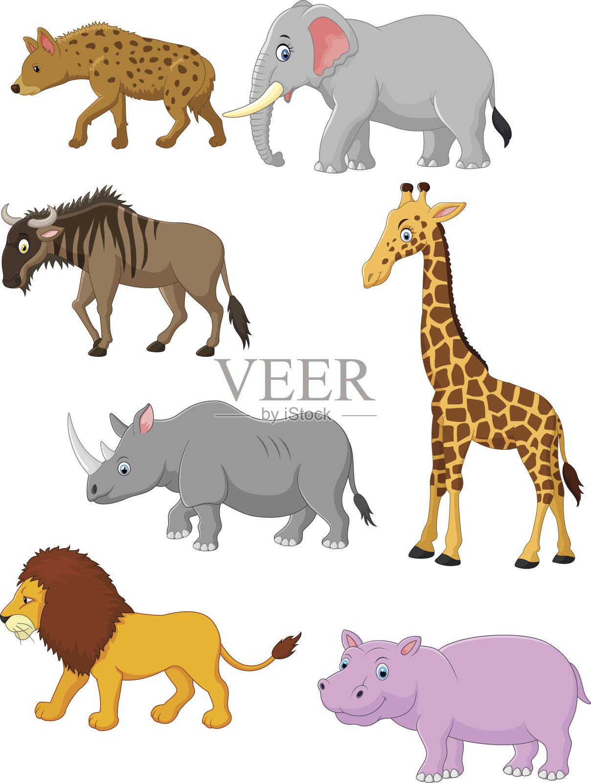 收集动物非洲插画图片素材