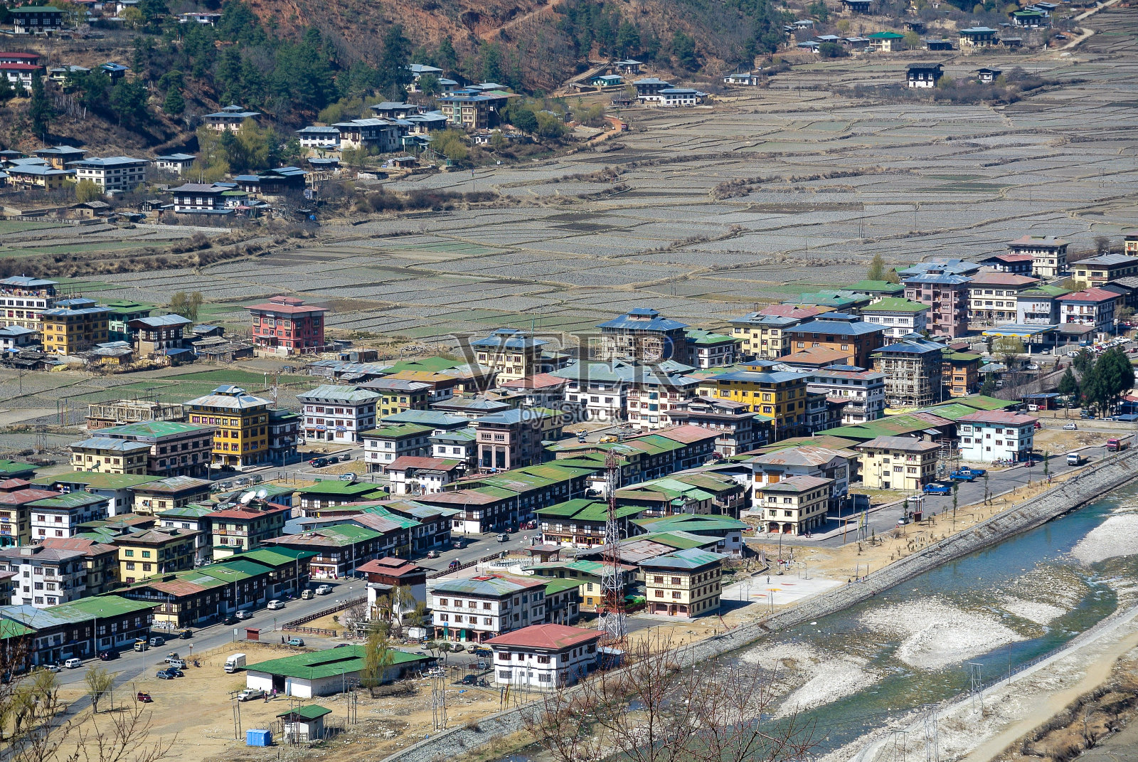 不丹的传统村落照片摄影图片