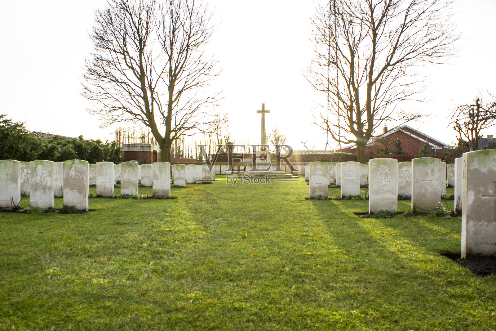 比利时佛兰德斯战场公墓照片摄影图片