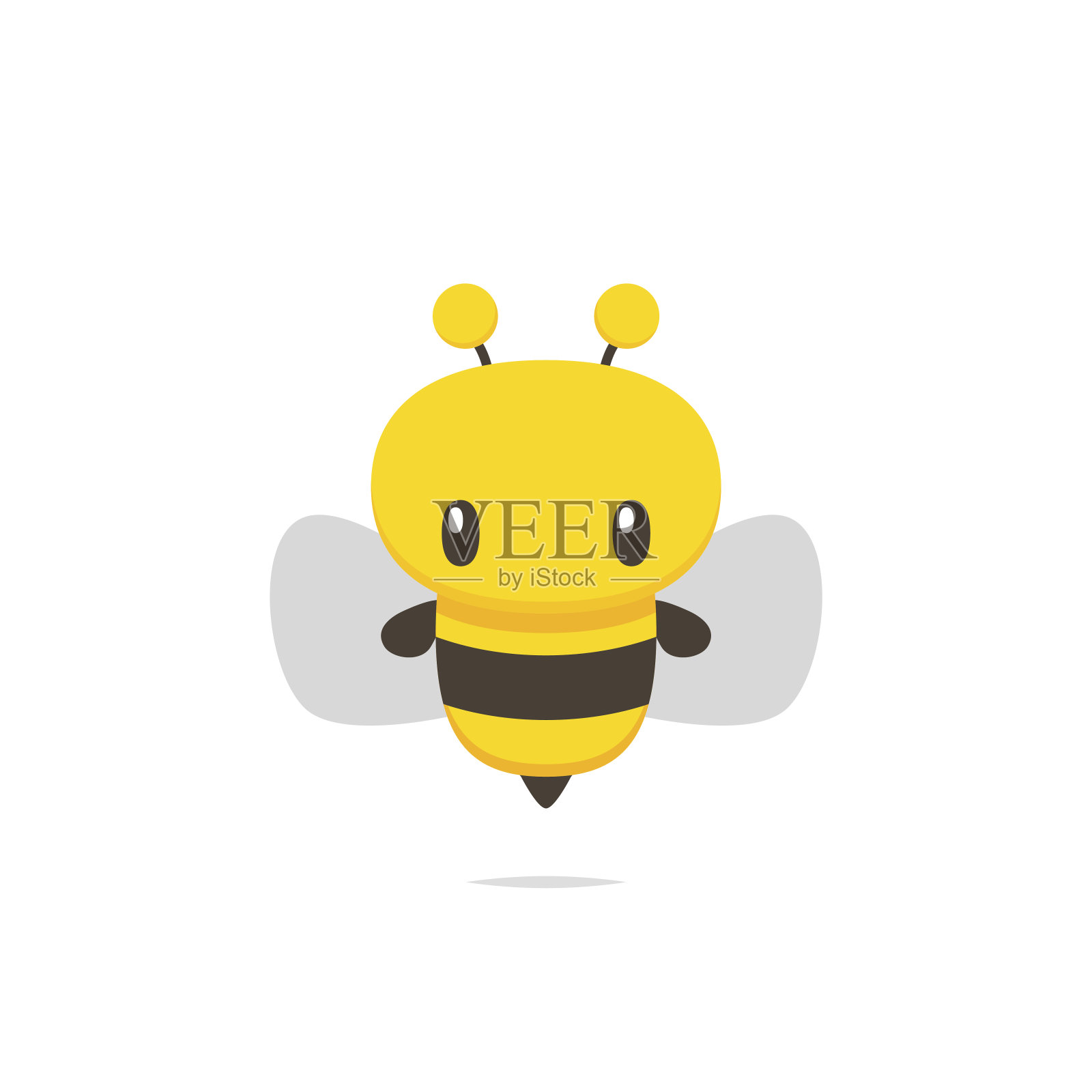 可爱的蜜蜂向量设计元素图片
