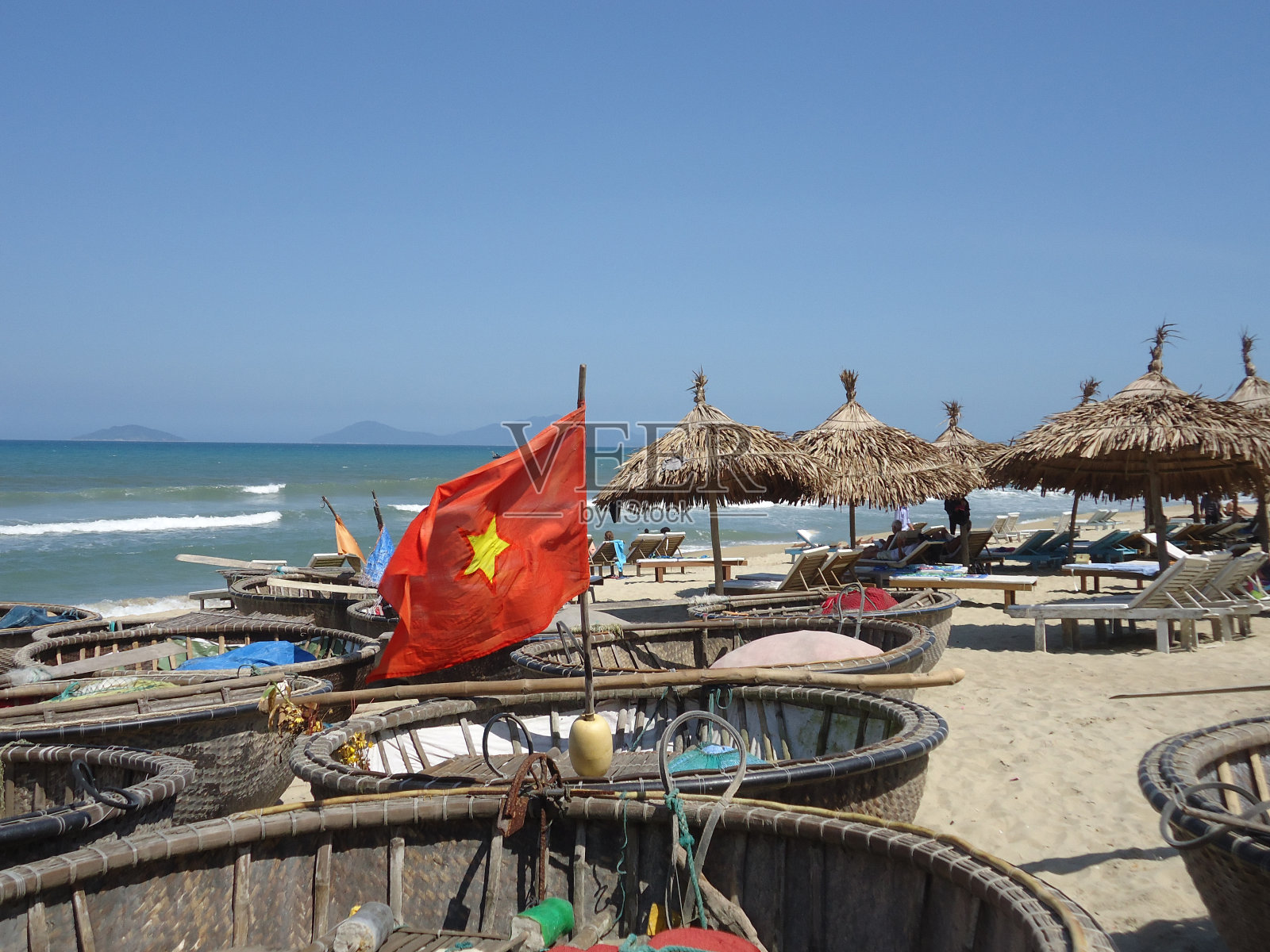 会安海滩，越南照片摄影图片