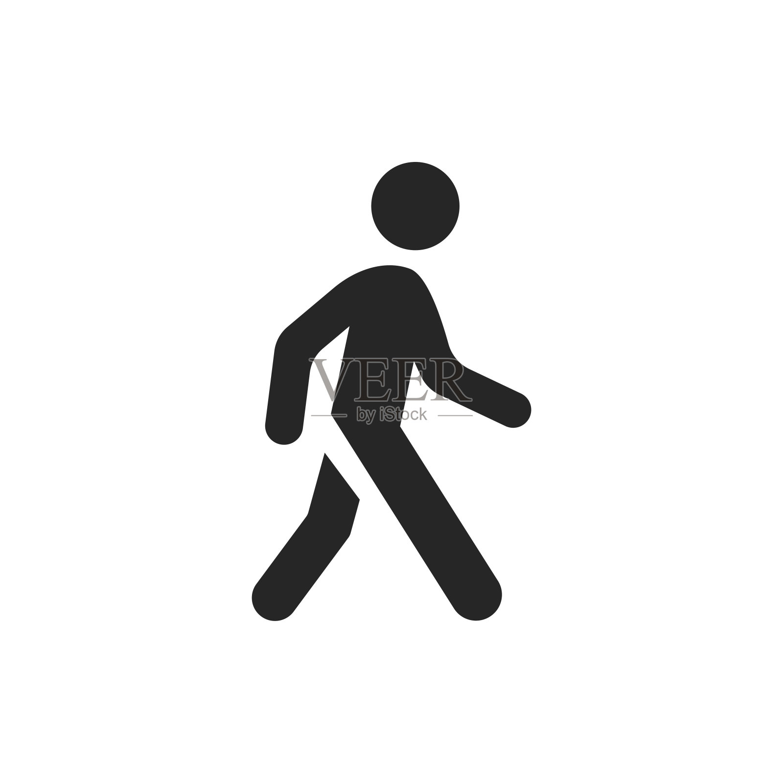 行走的人矢量图标。人们走路的标志说明。图标素材