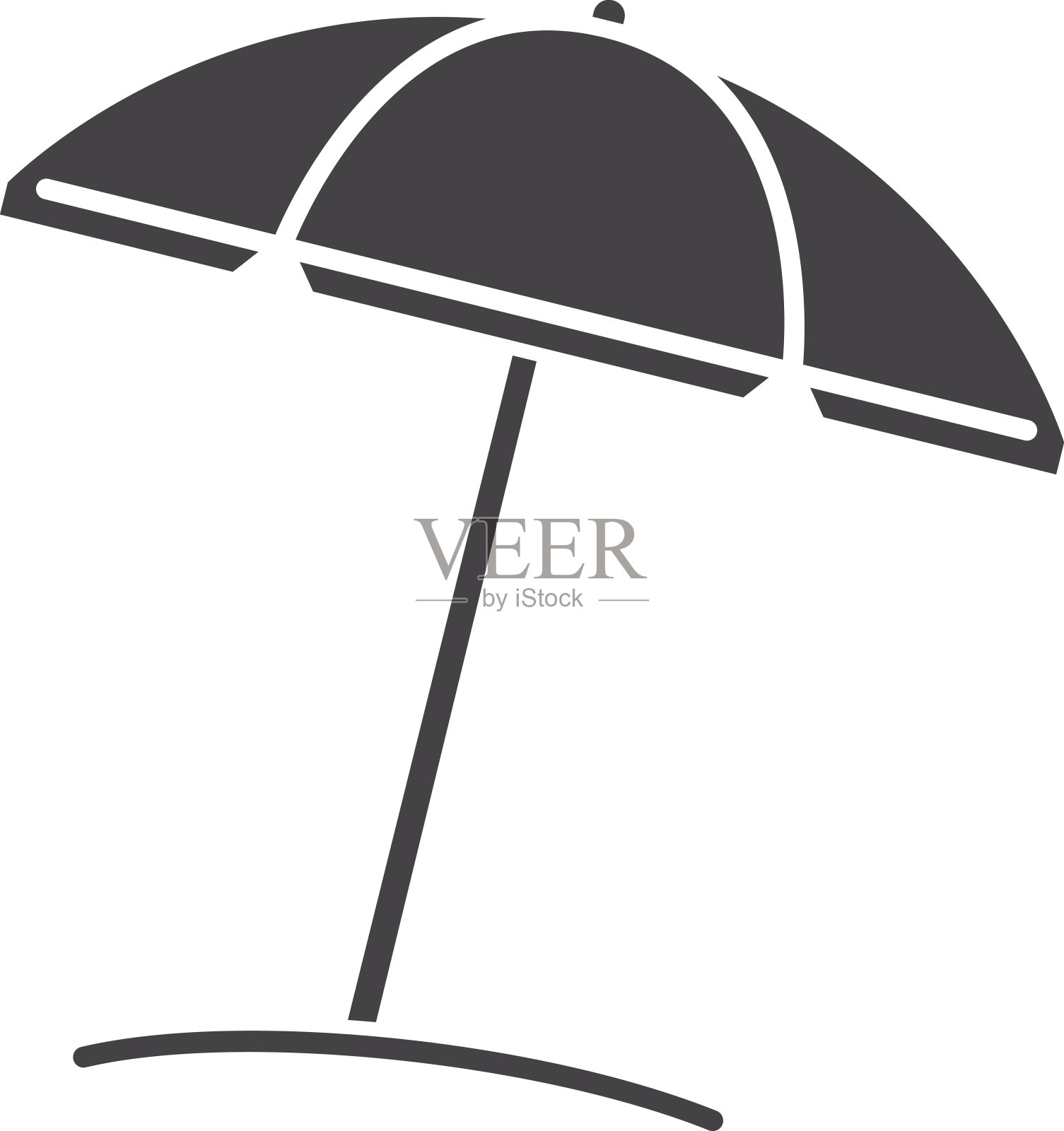 遮阳伞的图标插画图片素材