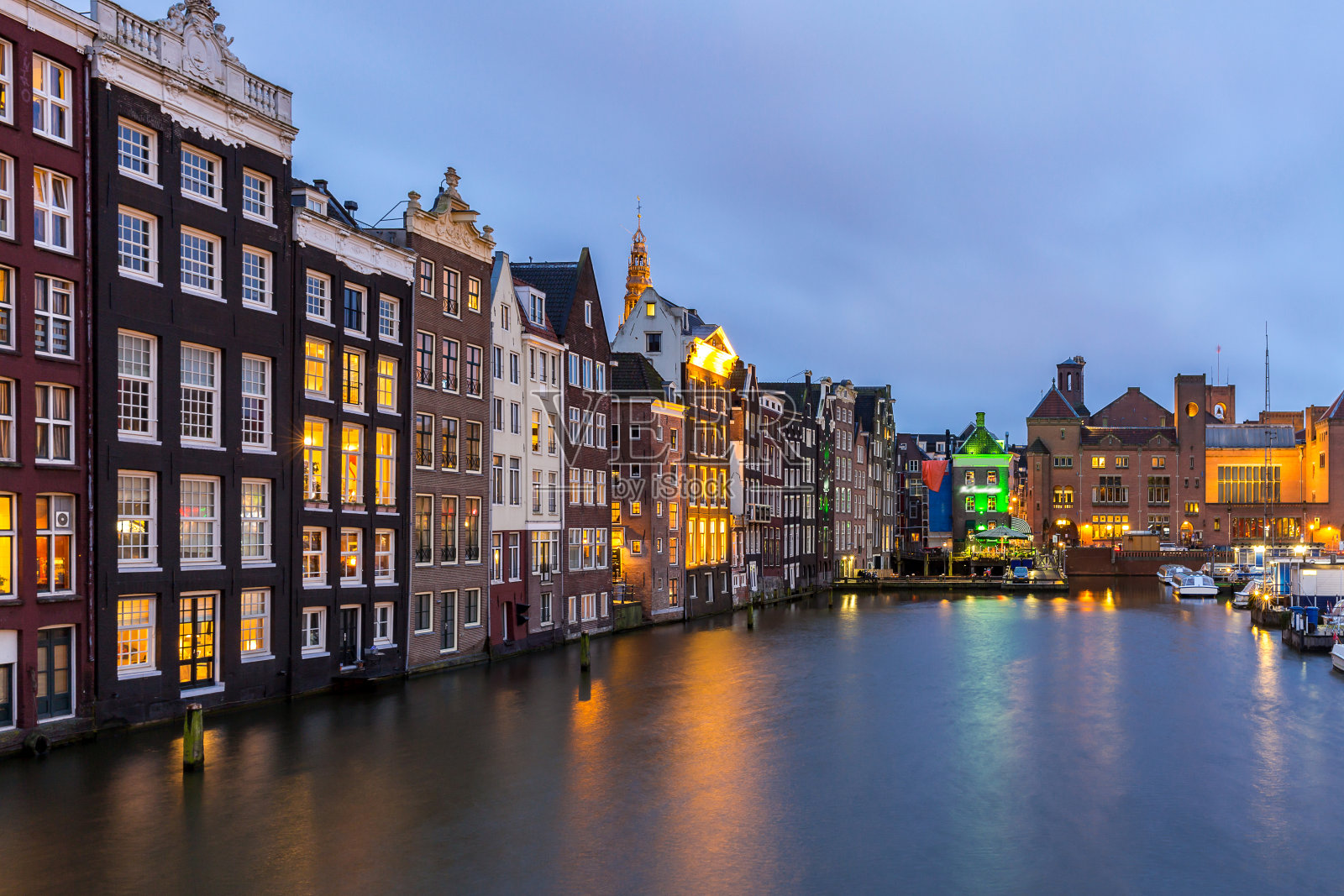 荷兰阿姆斯特丹的运河照片摄影图片