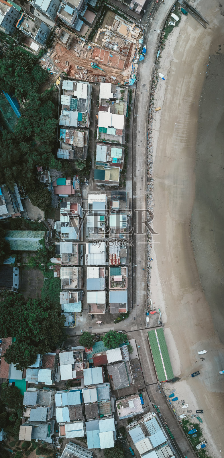 香港坪洲岛鸟瞰图照片摄影图片