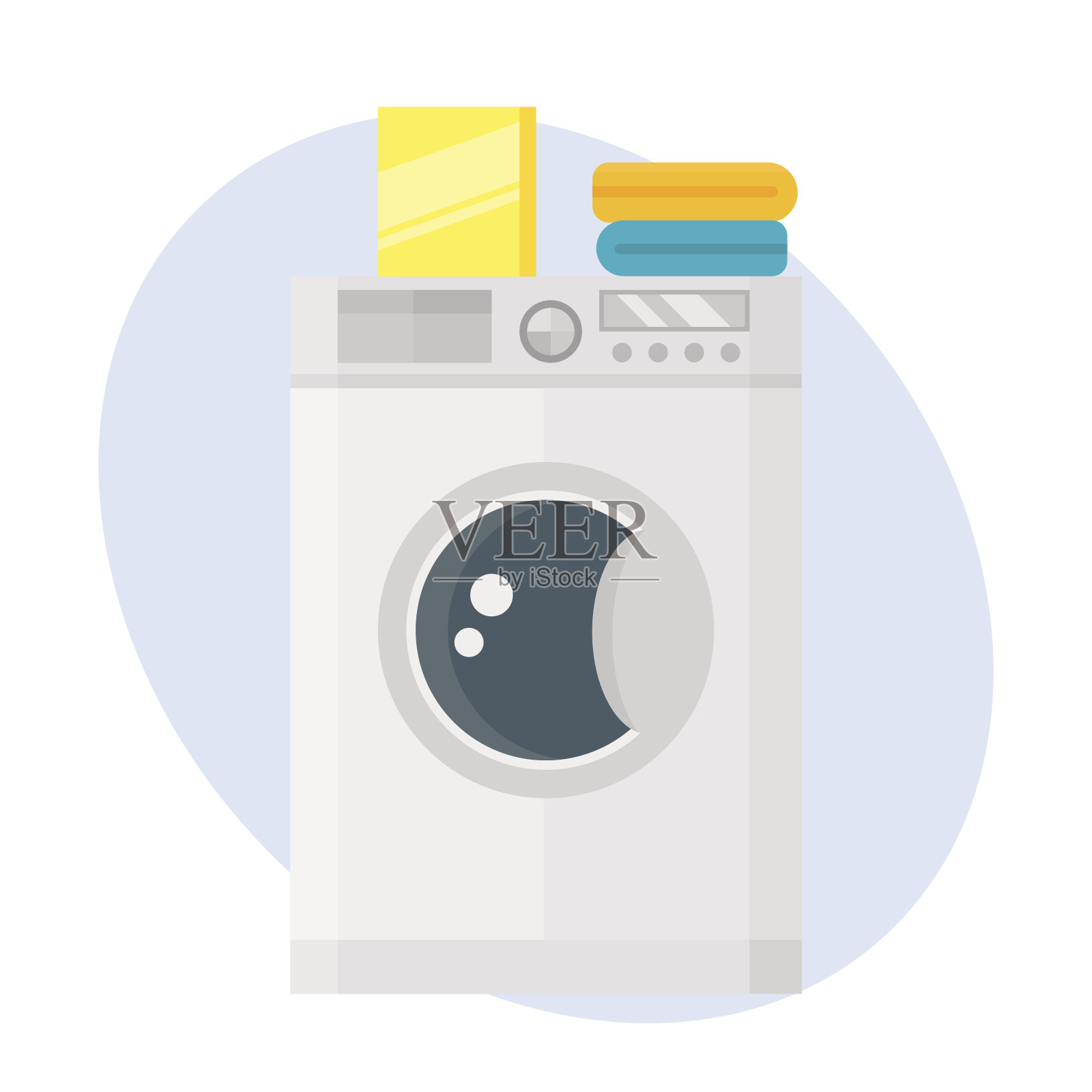 洗衣机、干洗、卫生、家务、单一清洁设备、家电、电器、金属技术矢量图解插画图片素材