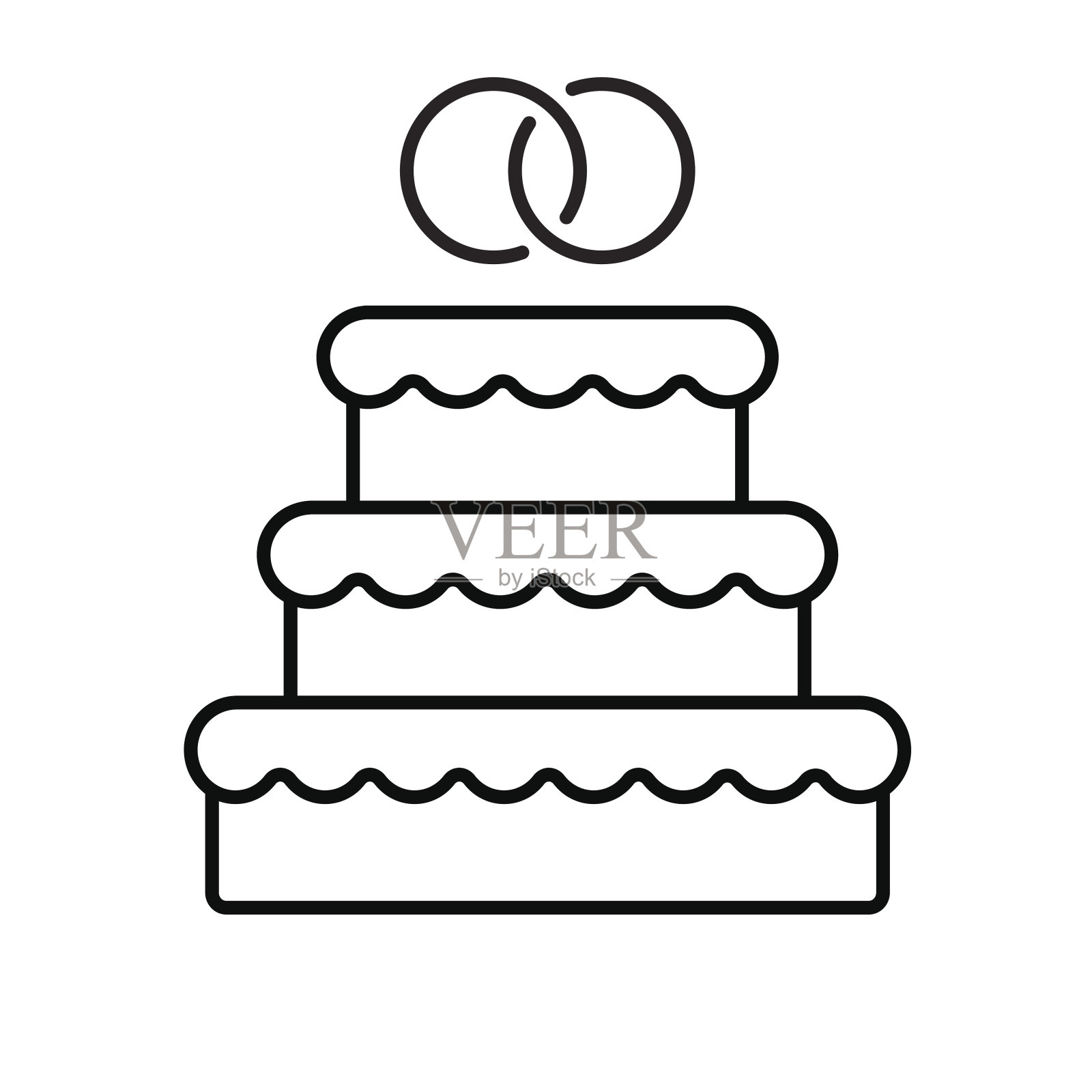 婚礼蛋糕的图标图标素材
