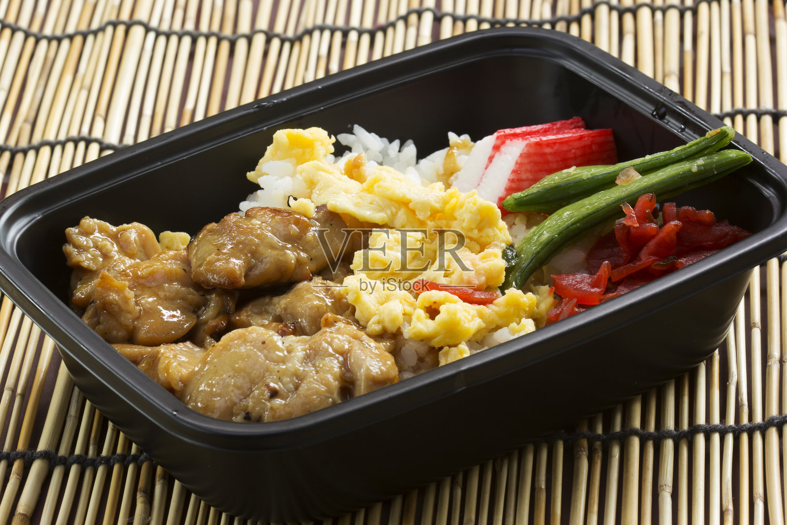 鸡肉Toriyaki米饭照片摄影图片