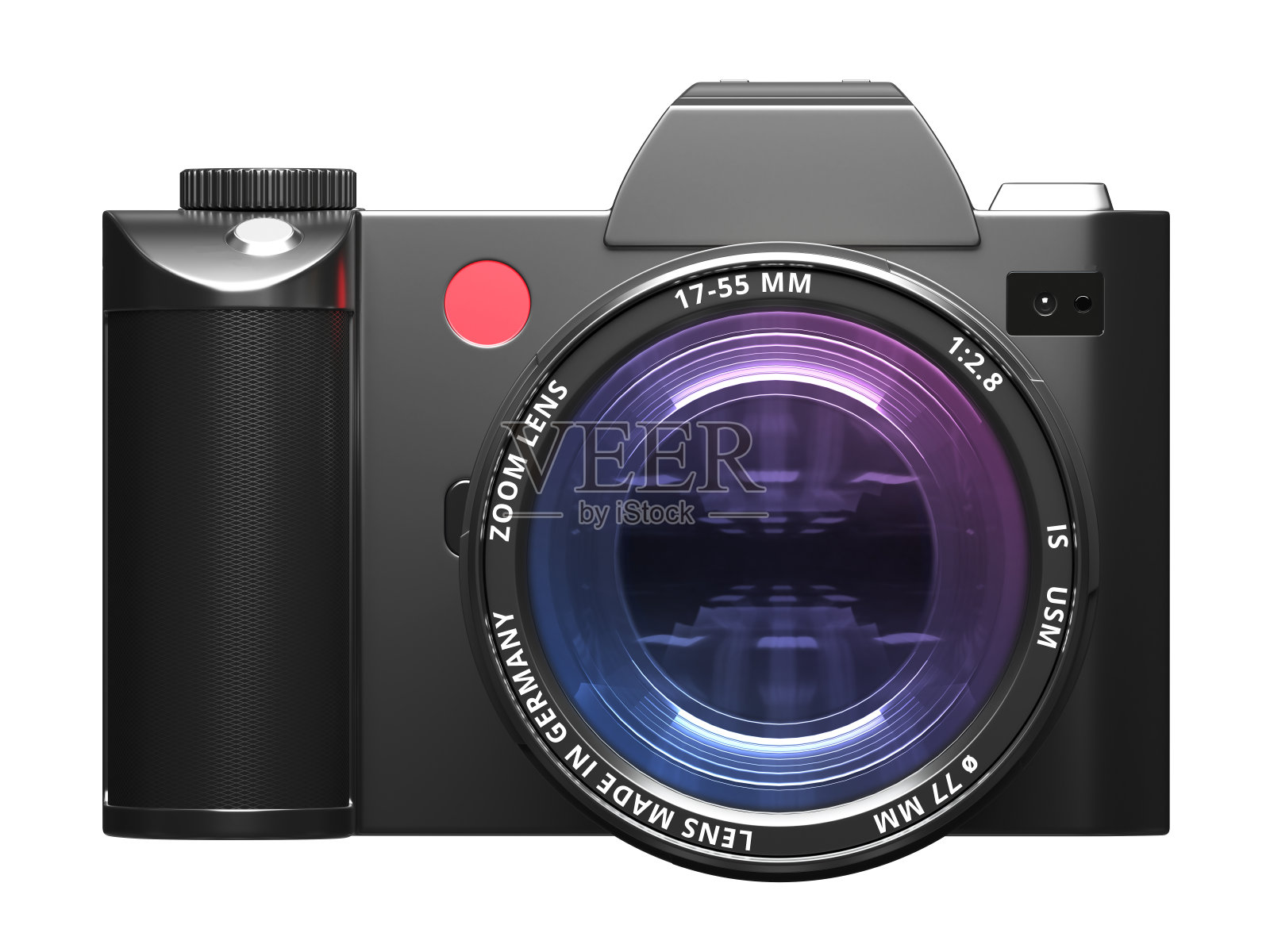 光学镜头相机-正面视图照片摄影图片