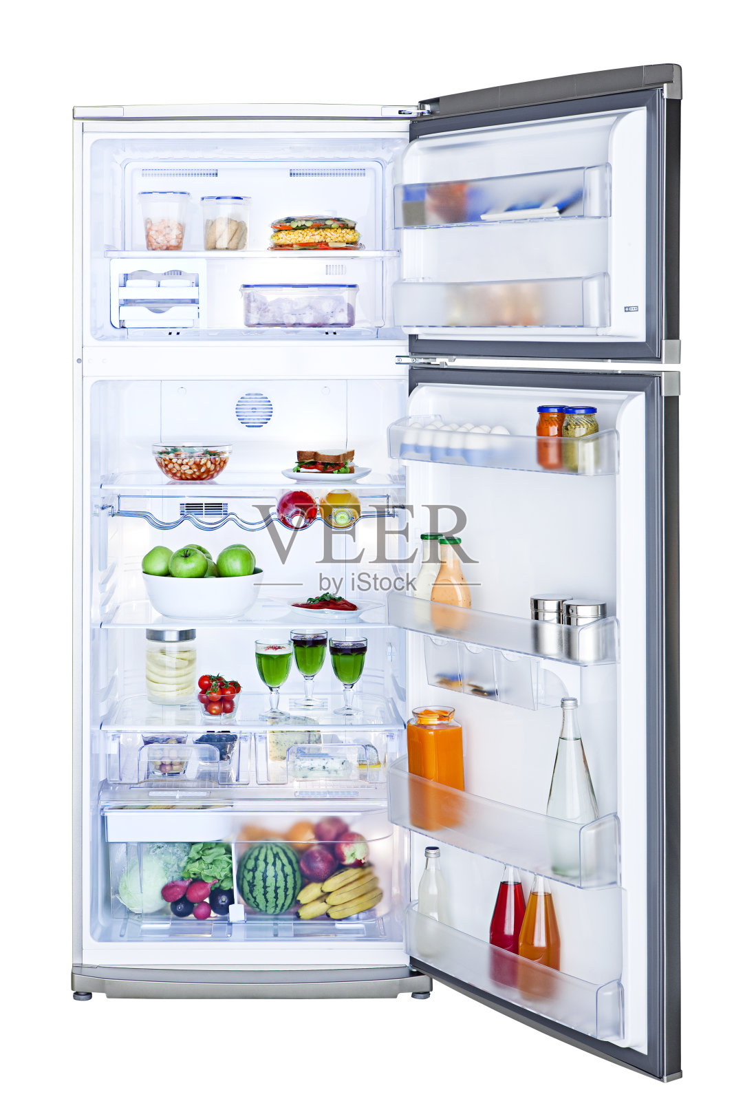 冰箱孤立在白色背景上照片摄影图片