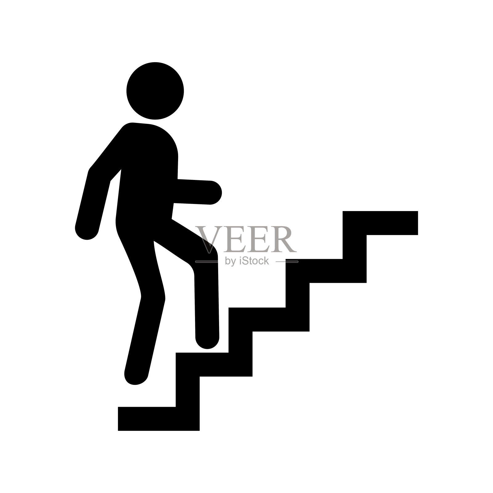 事业矢量，男人爬楼梯。设计元素图片