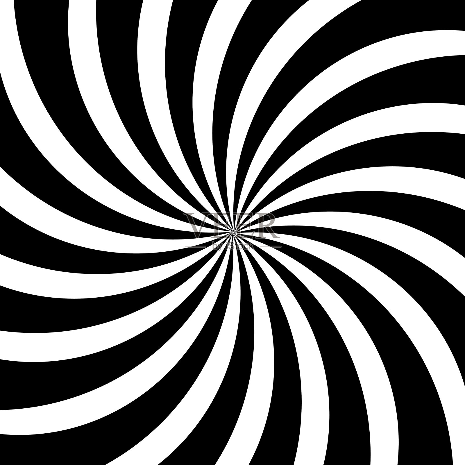 催眠漩涡线抽象黑白光学错觉向量螺旋图案背景插画图片素材