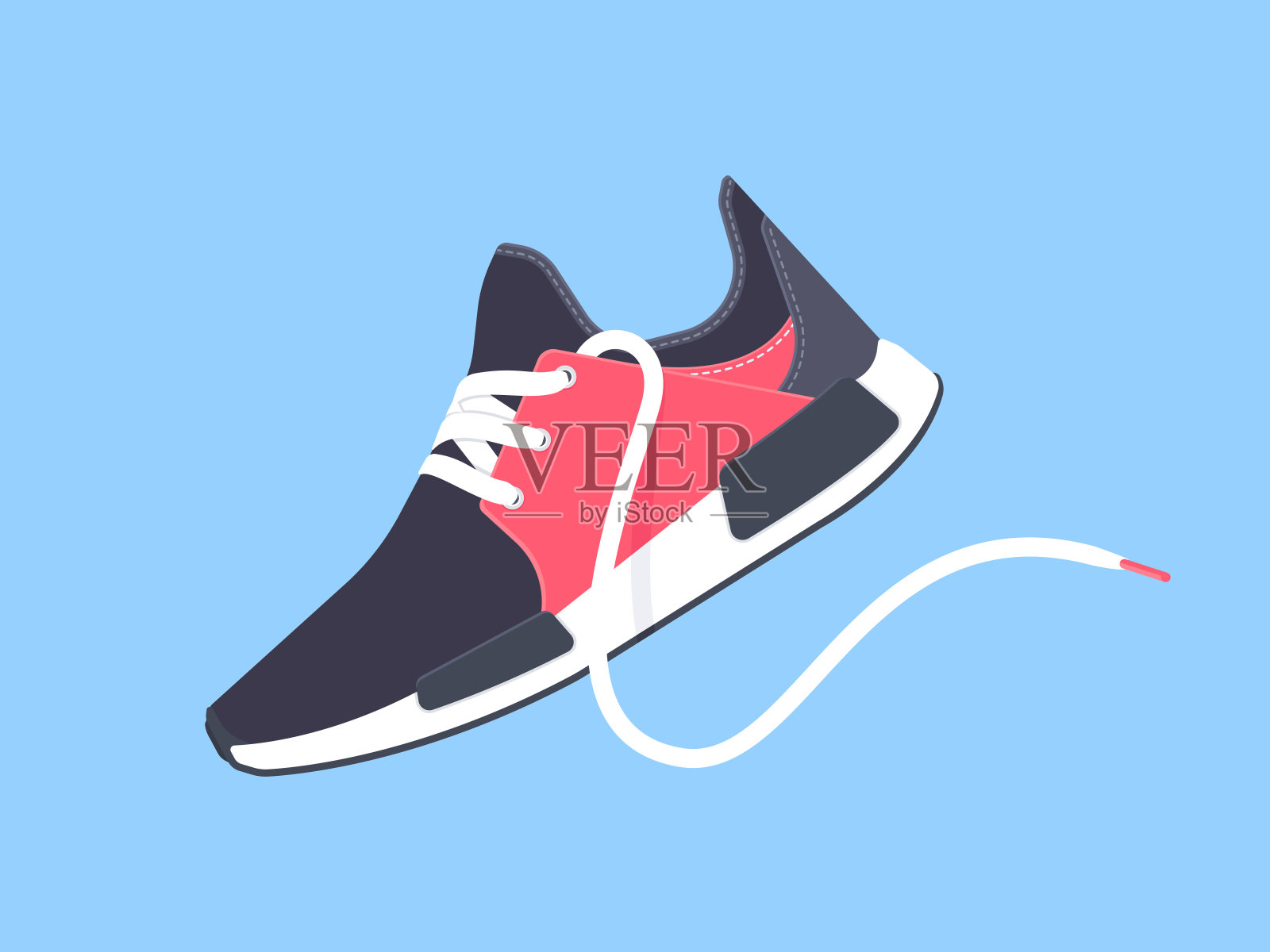 鞋跑步插画图片素材