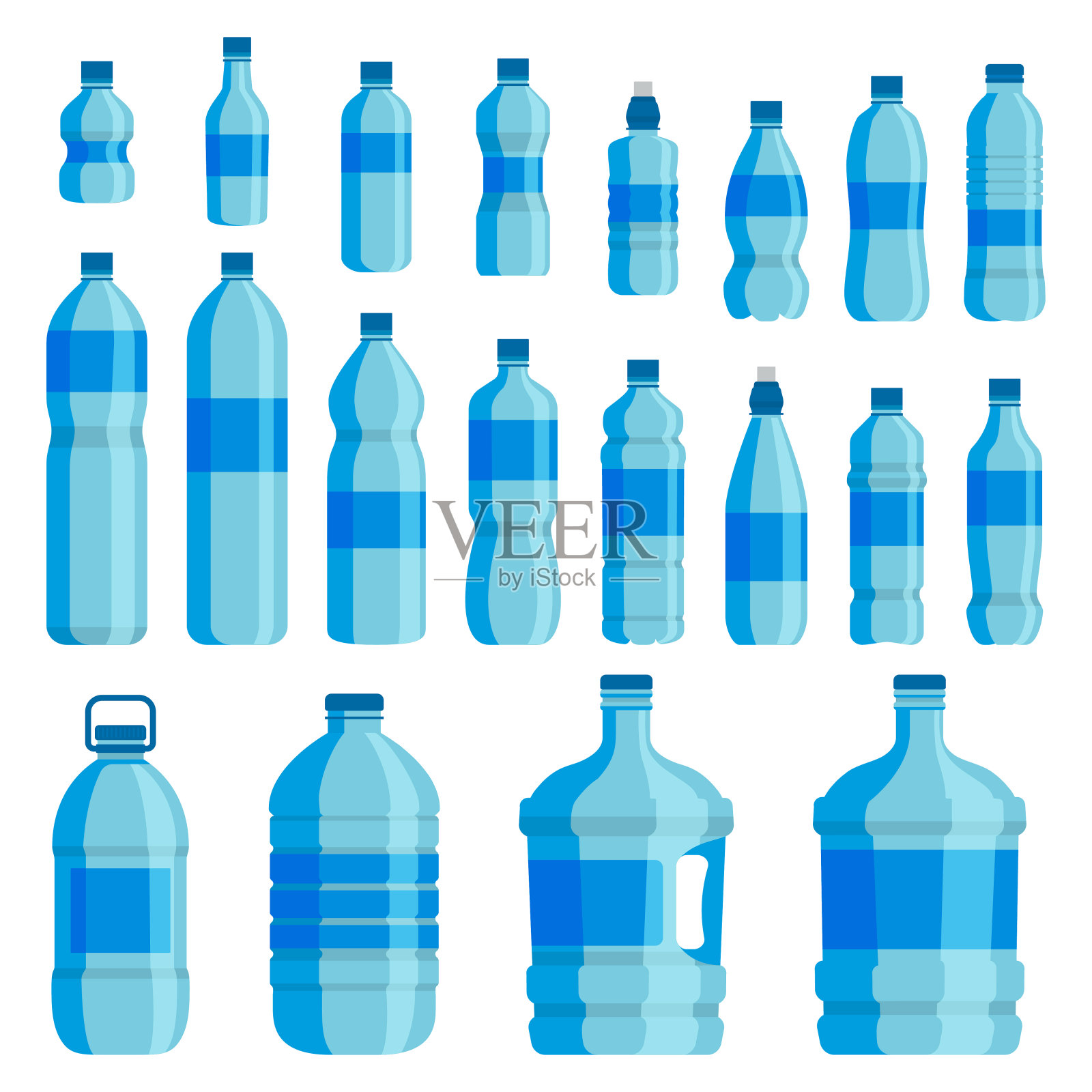 塑料瓶水套插画图片素材