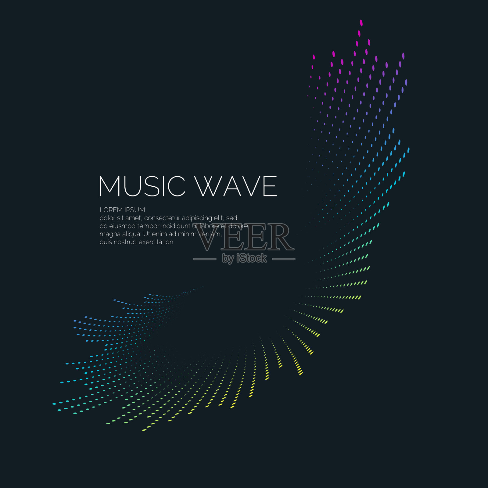 矢量插图音乐波均衡器的形式插画图片素材
