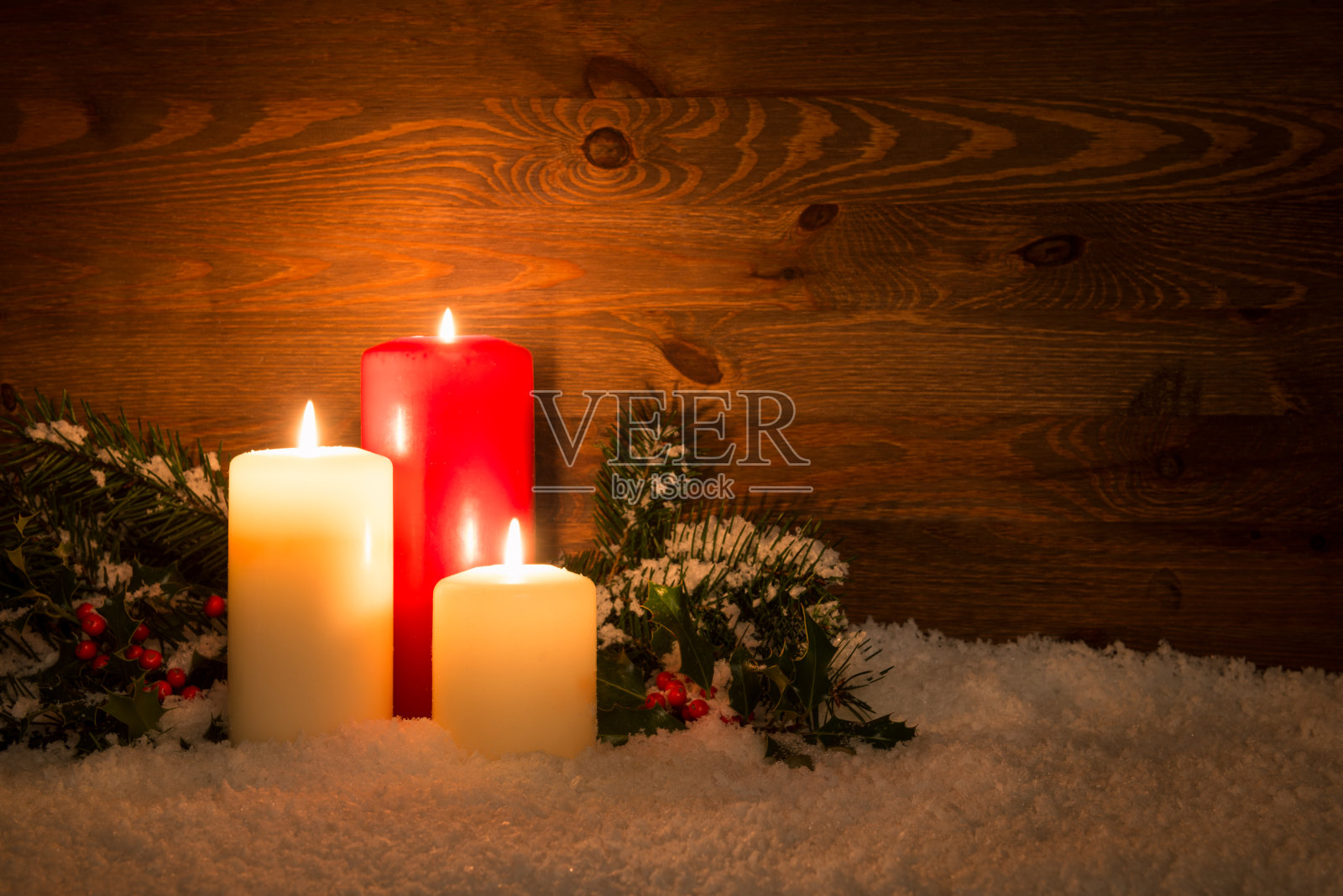 圣诞蜡烛静物照片摄影图片