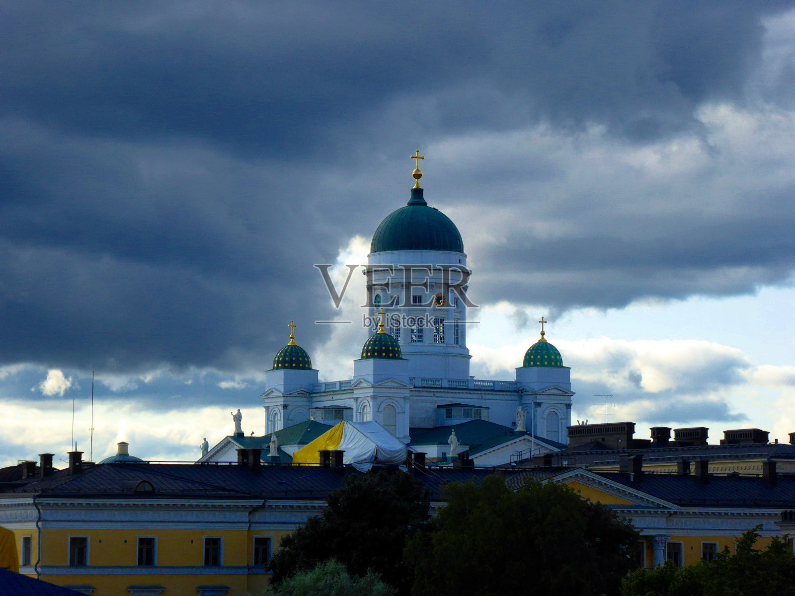 赫尔辛基大教堂景观芬兰福音路德大教堂照片摄影图片