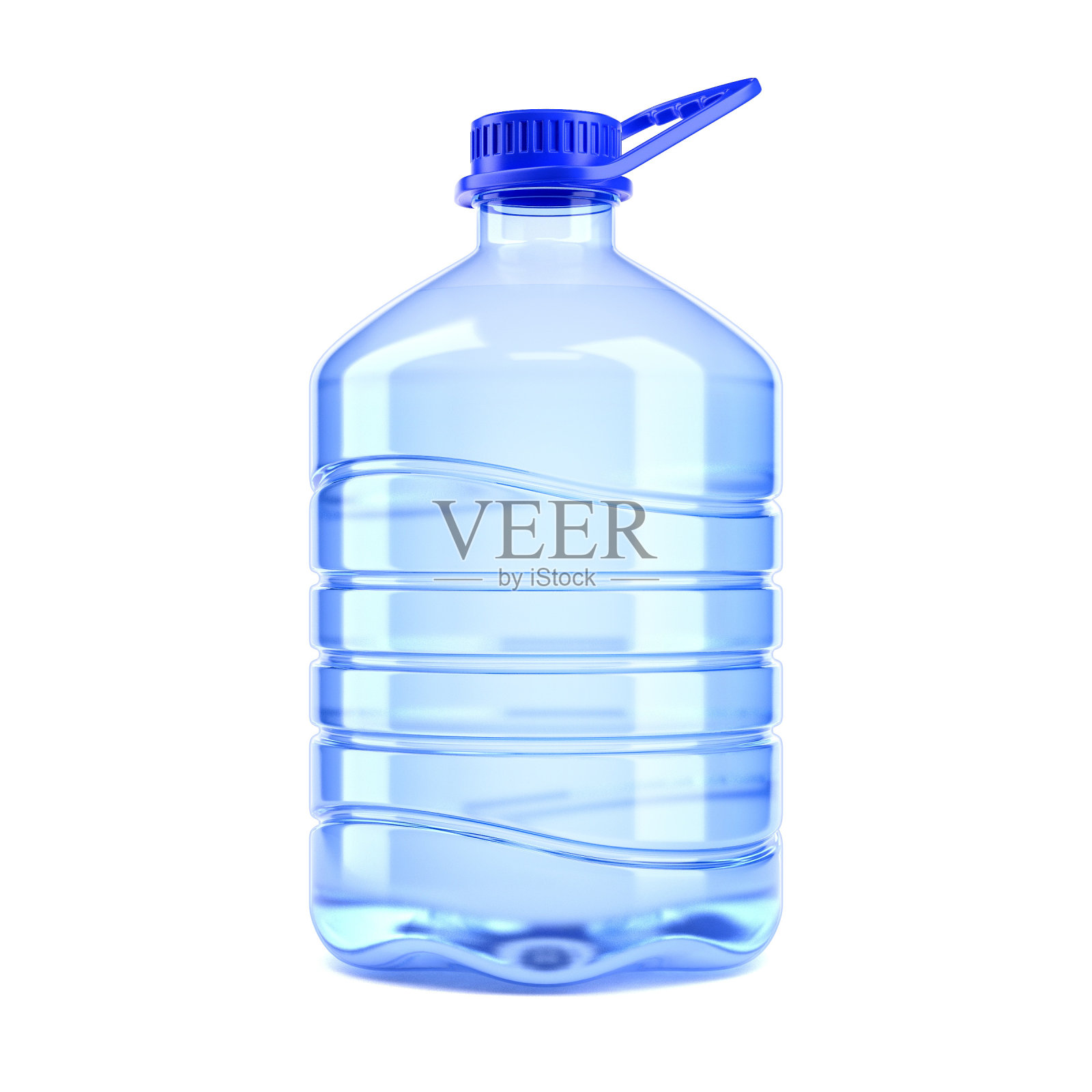 大瓶子的水在白色的背景3d渲染照片摄影图片