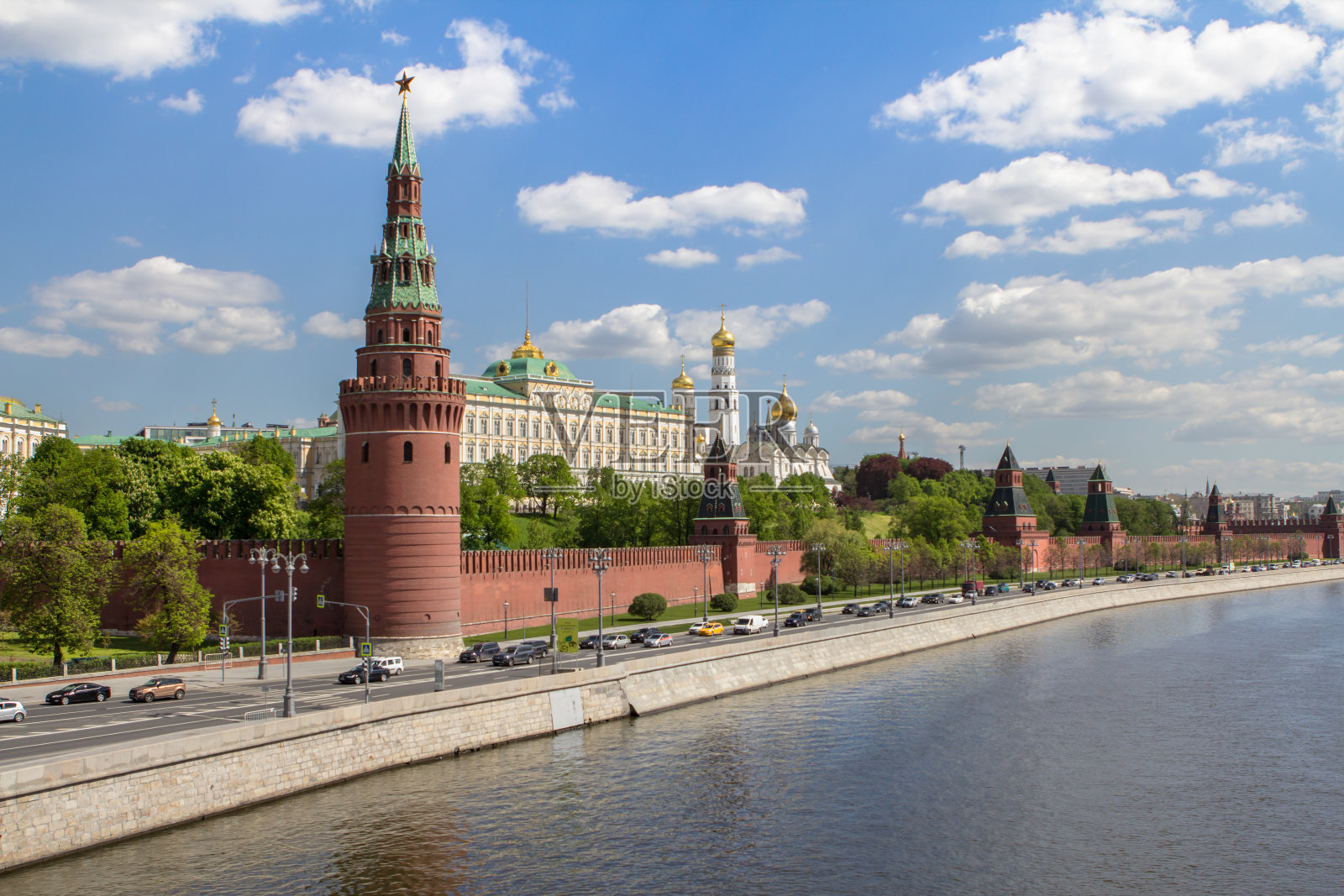 莫斯科克里姆林宫墙，俄罗斯照片摄影图片