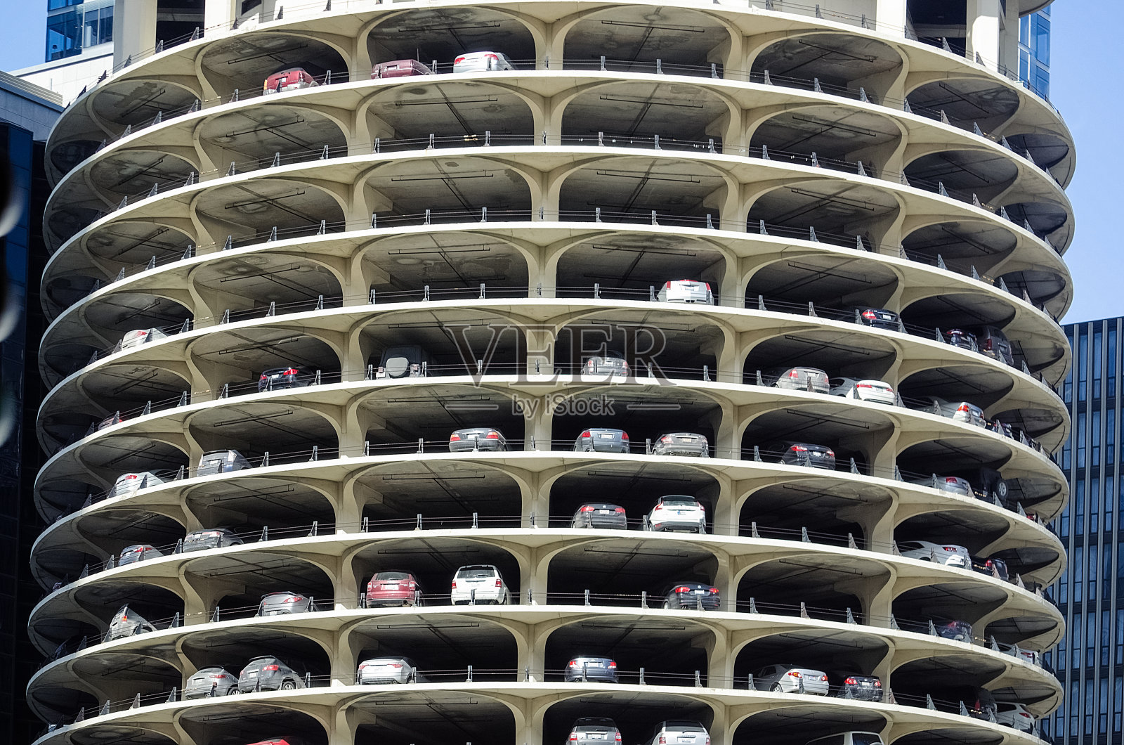 芝加哥大厦停车场照片摄影图片