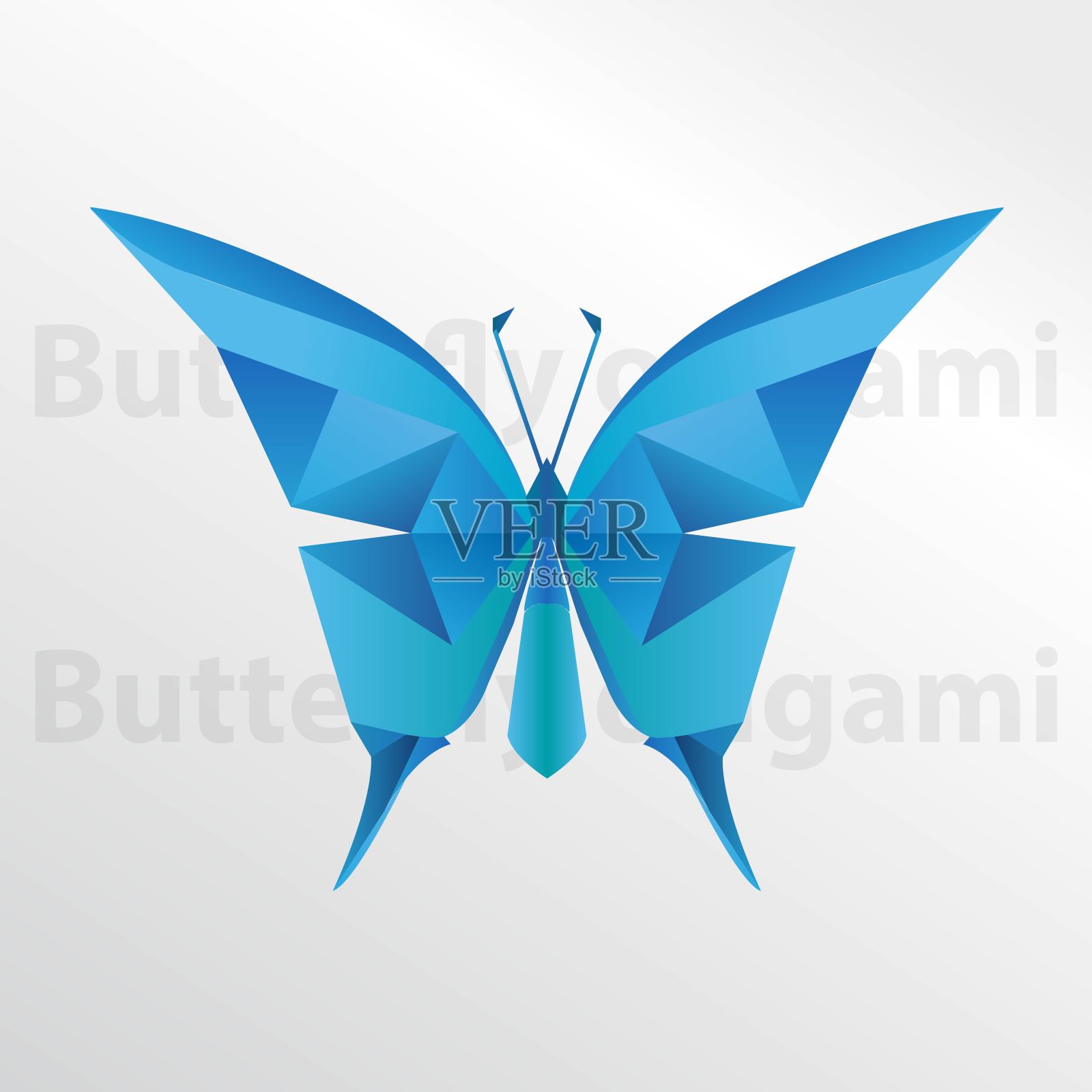 蝴蝶折纸设计元素图片