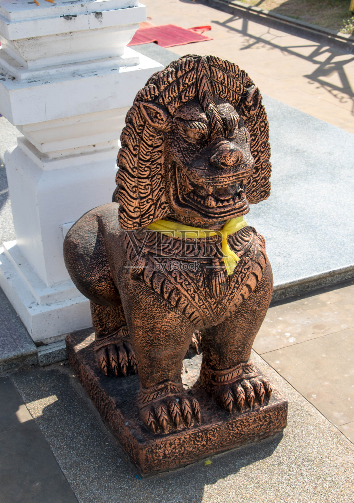古泰国狮子雕像照片摄影图片