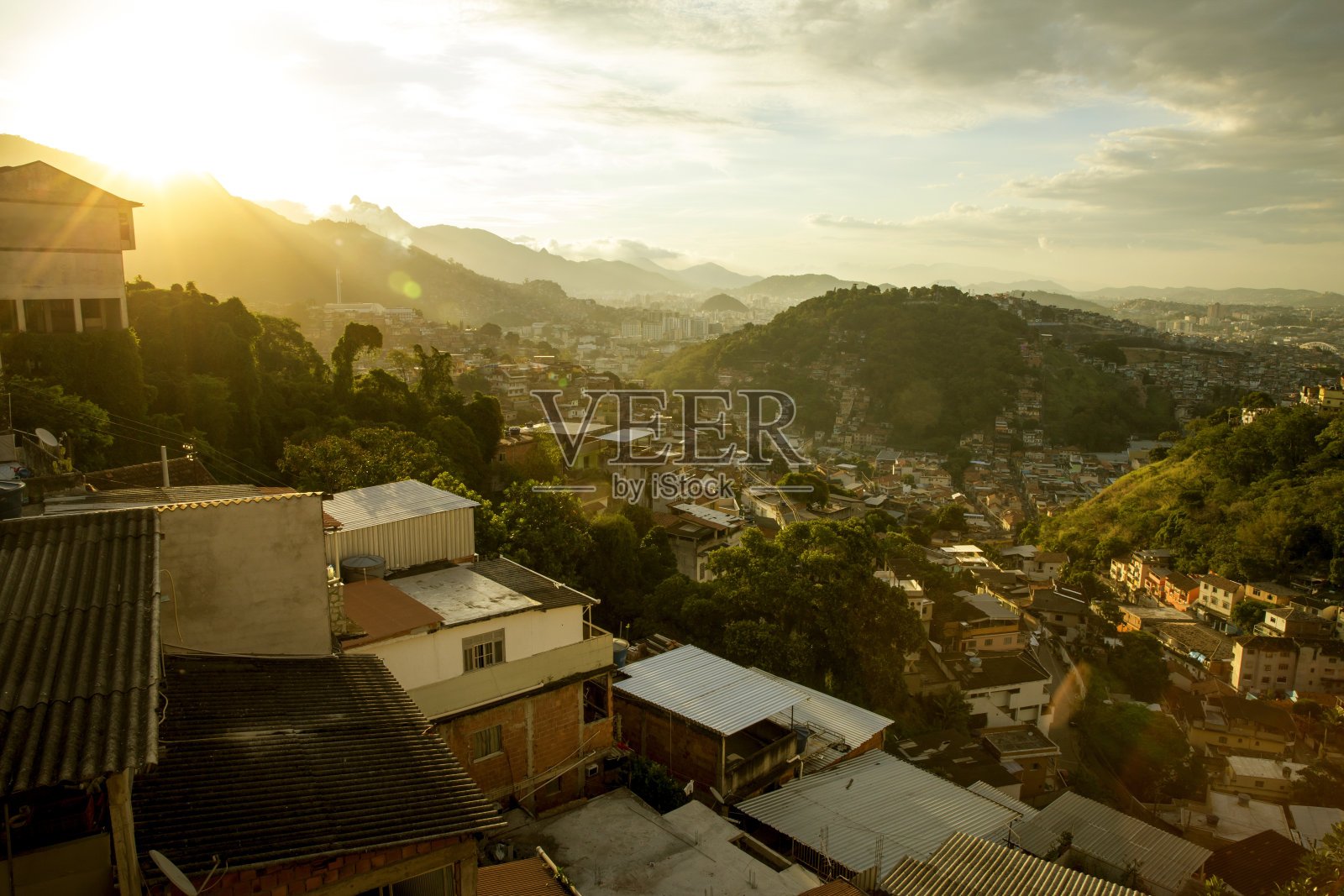 巴西里约热内卢贫民窟全景图照片摄影图片