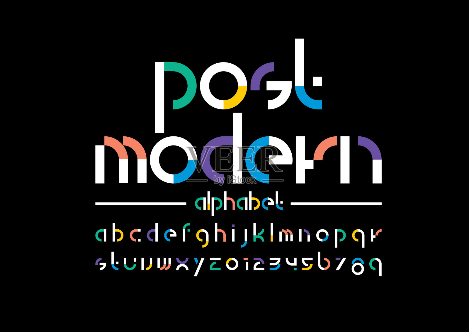 抽象的字母设计元素图片