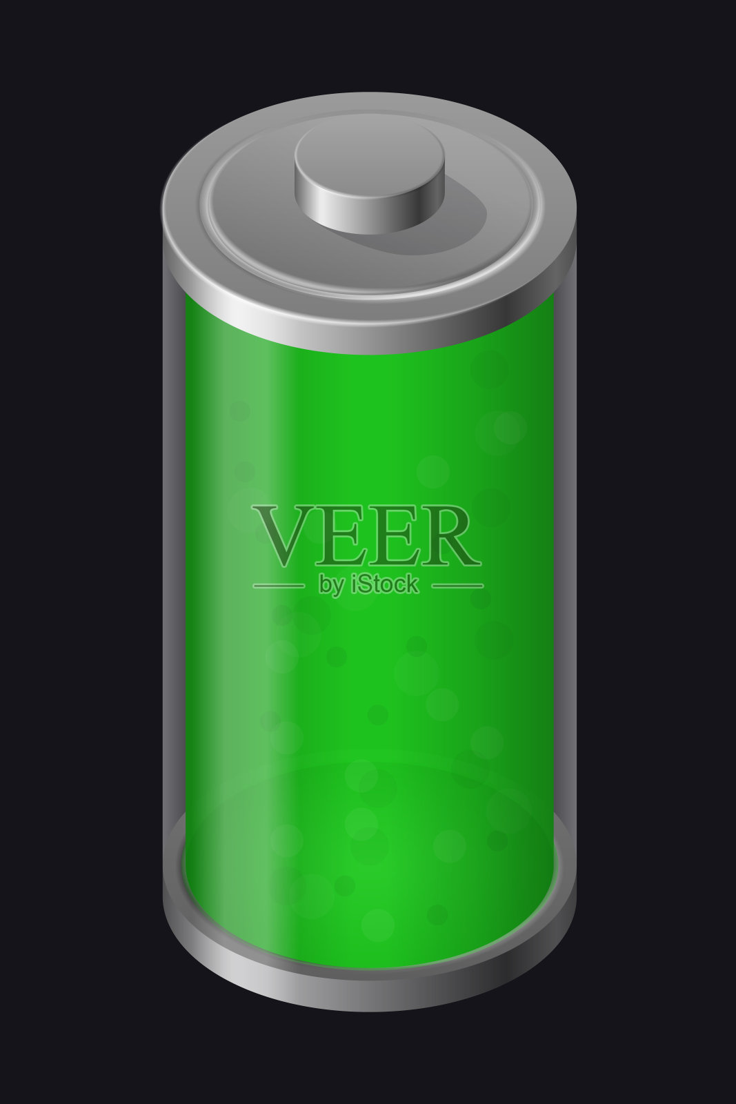 透明玻璃电池。高收费。绿色设计元素图片