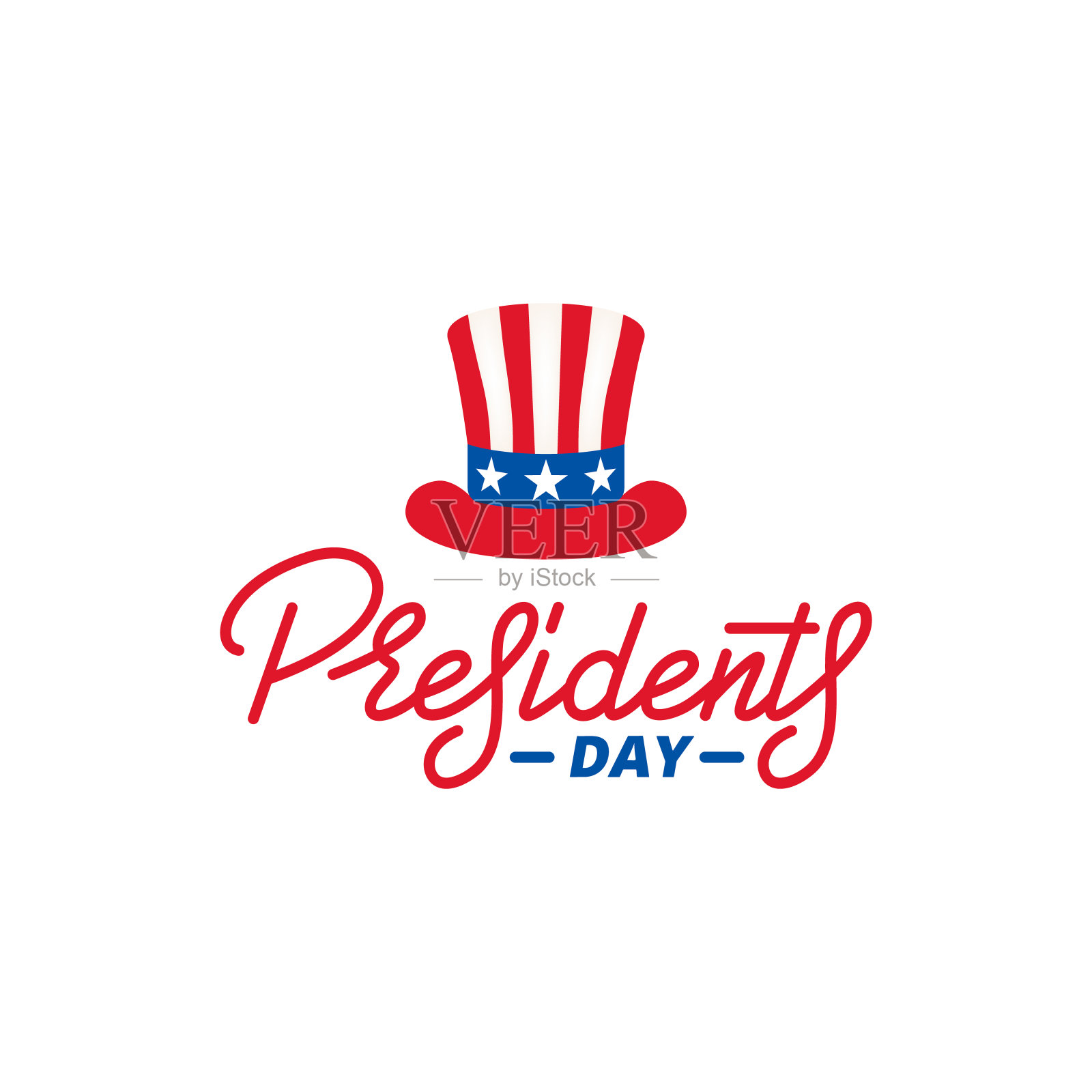 总统日。美国总统日的庆祝标志插画图片素材