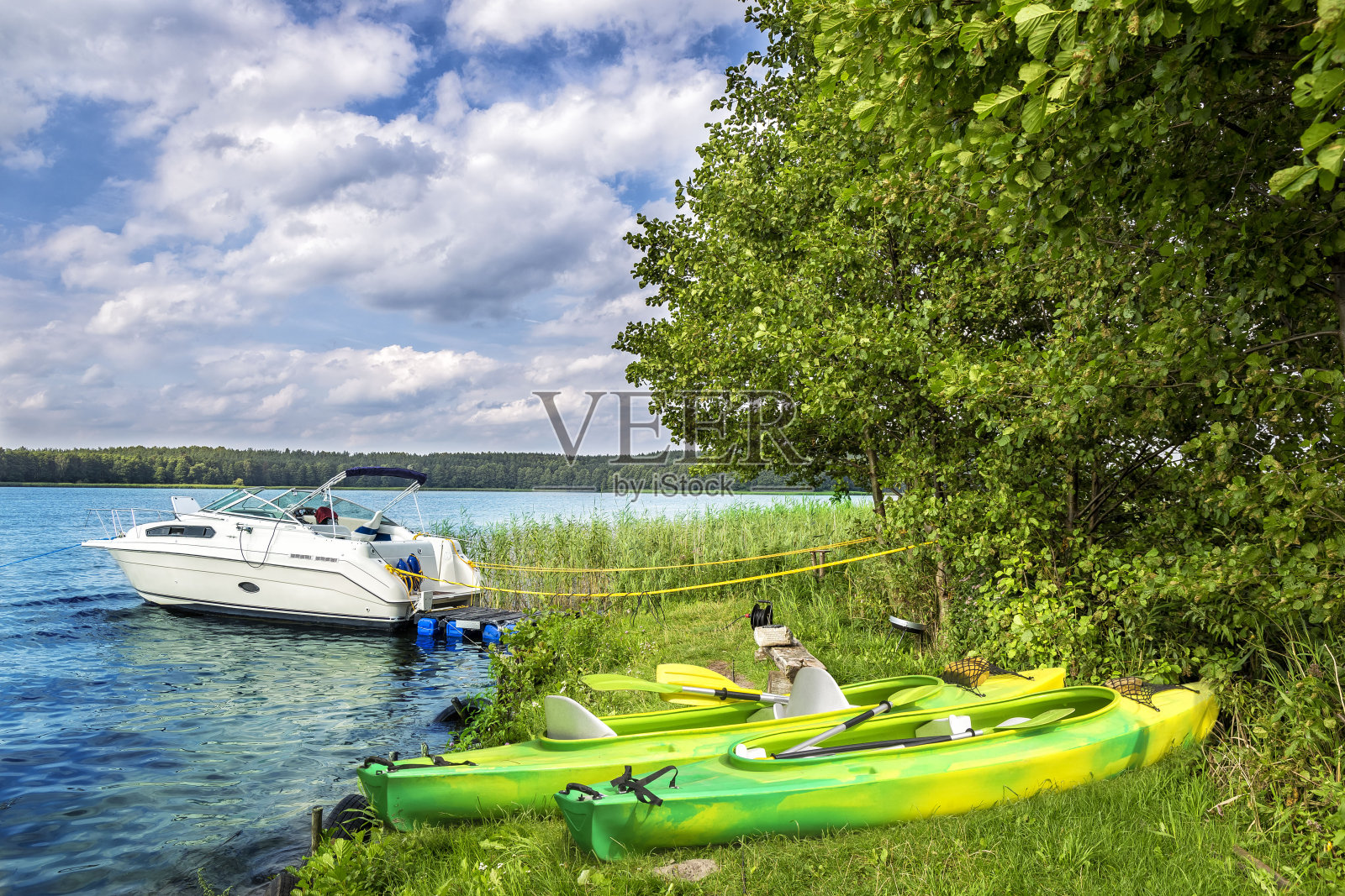 暑假在波兰马苏里亚的尼哥辛湖照片摄影图片