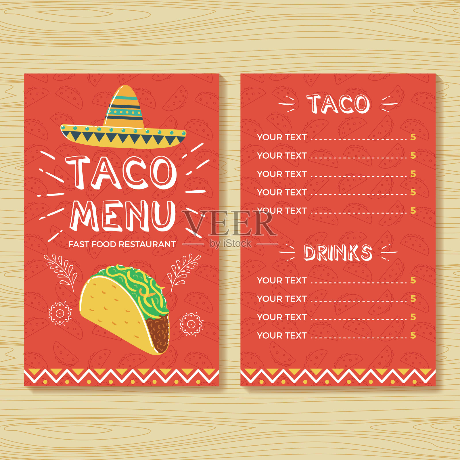 Taco菜单模板设计模板素材