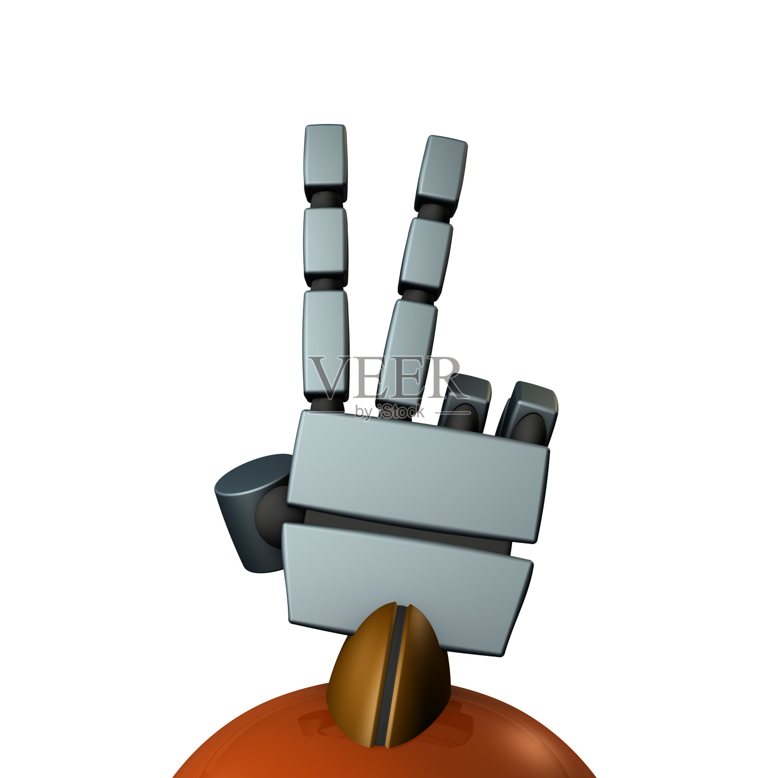 机器人的右手。它有两根手指。设计元素图片