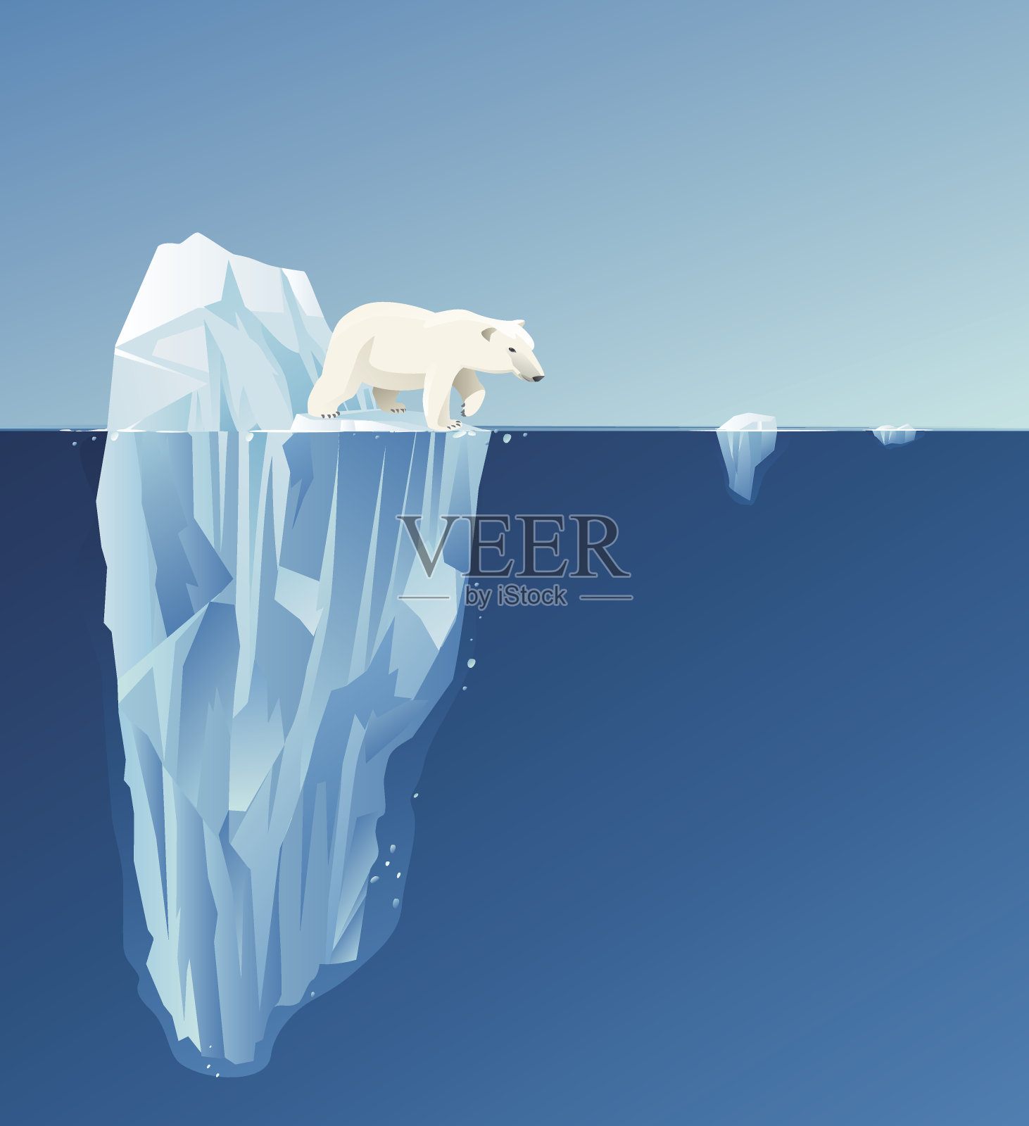 北极熊设计元素图片