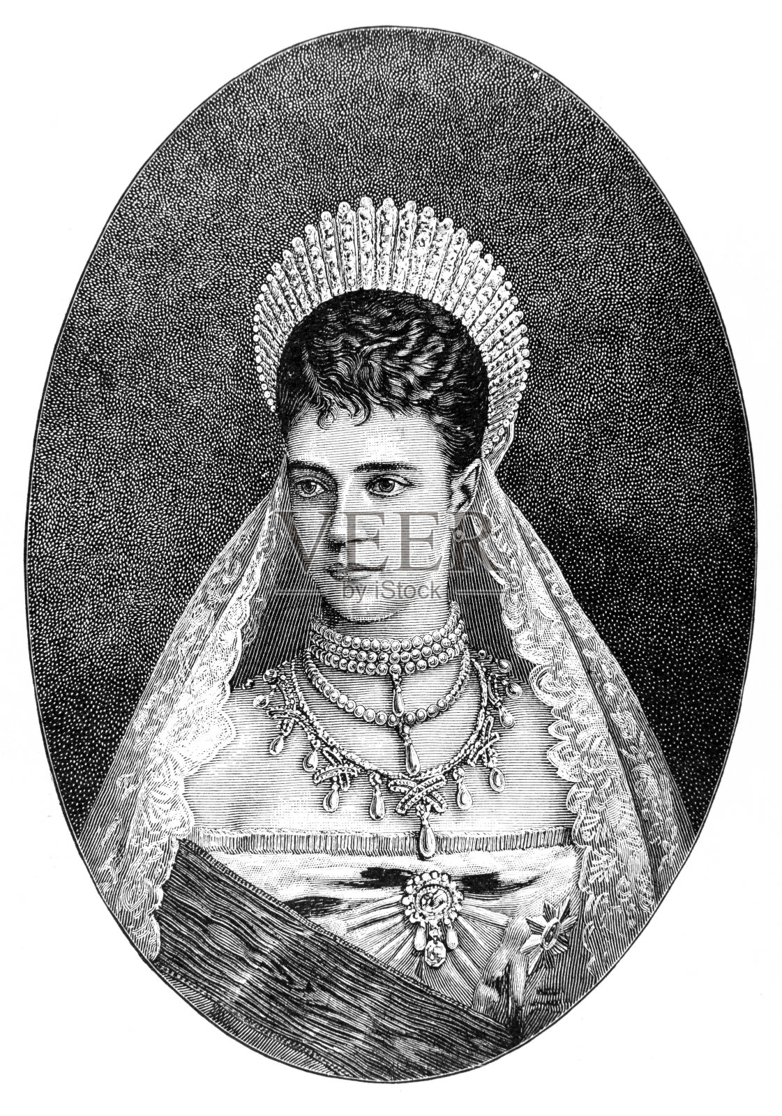 俄罗斯女皇，达格玛公主插画图片素材