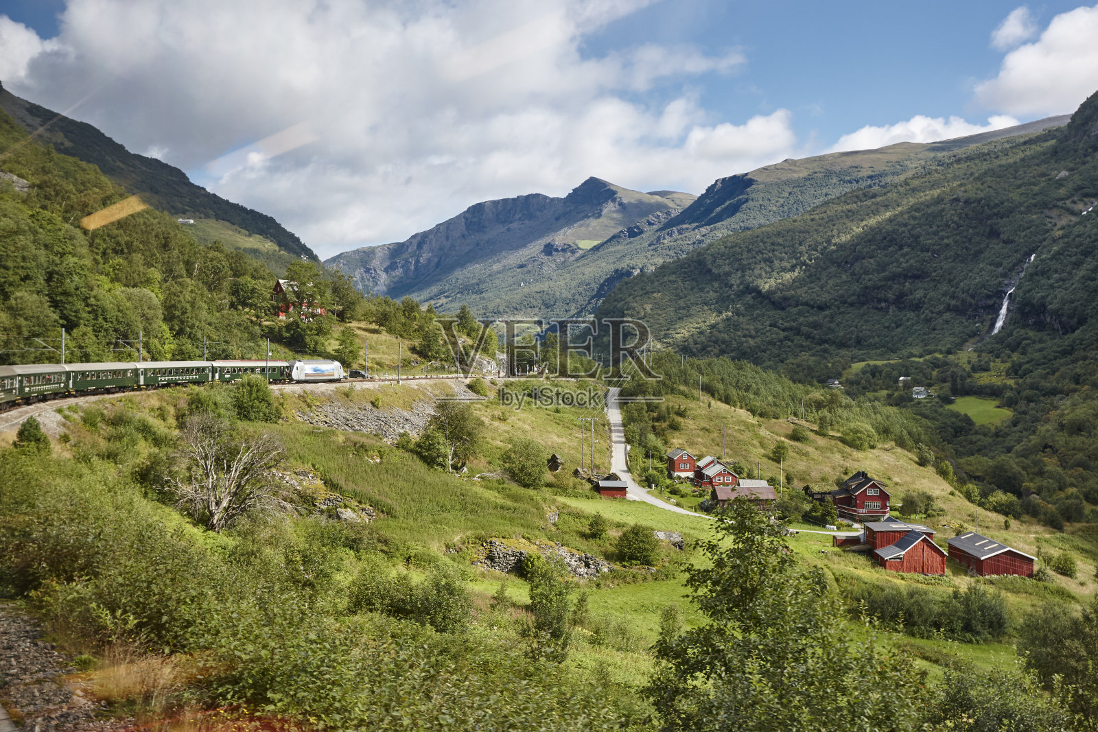 假话铁路景观。挪威旅游的亮点。挪威的地标。照片摄影图片