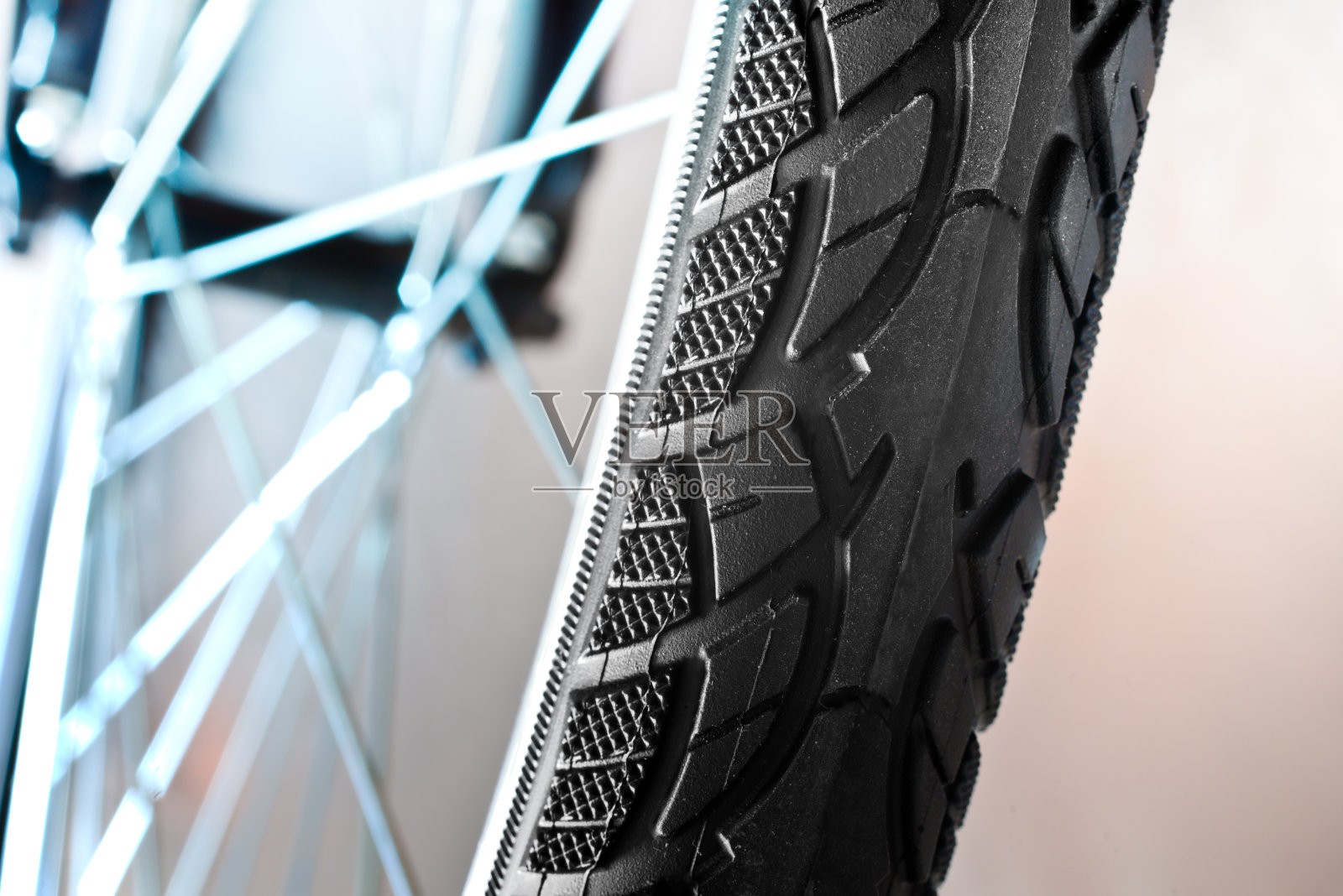 新自行车橡胶轮胎细节照片摄影图片