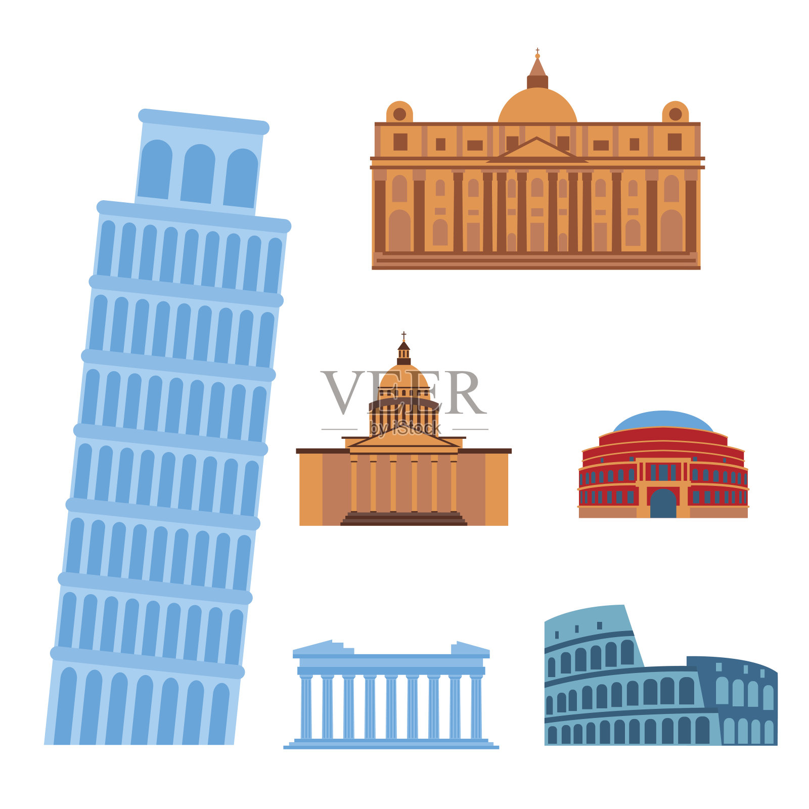 欧洲之旅旅游设计著名建筑和欧洲冒险国际矢量插画插画图片素材