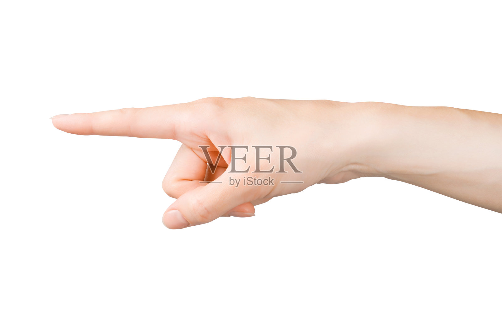 手指。女人用手指、指或触摸某物。照片摄影图片