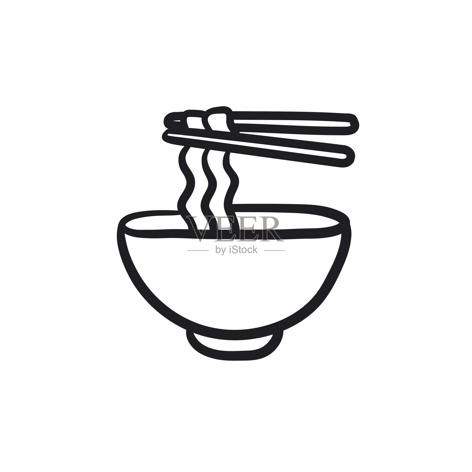 手繪 特色麵食 臊子麵插畫 面, 一碗麵條, 紅色的碗, 拉長著臉素材圖案，PSD和PNG圖片免費下載