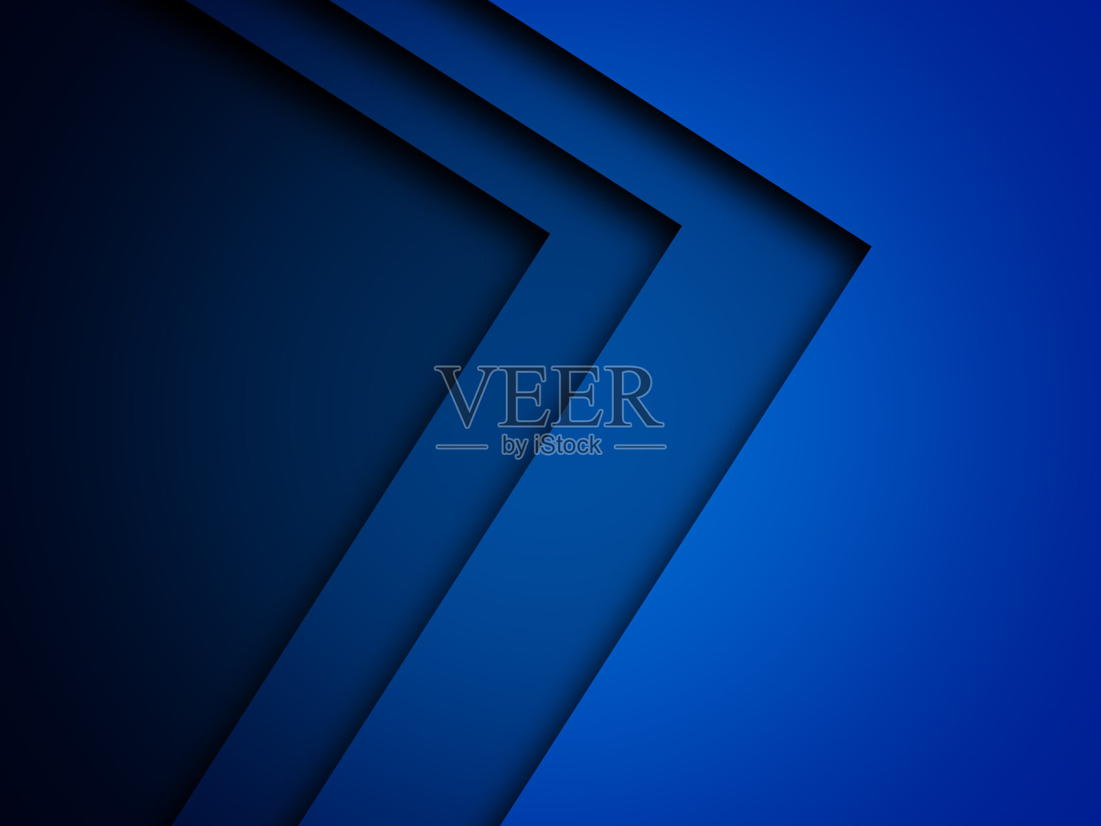 蓝色三角形背景与重叠纸层渐变颜色与空间的文字和信息艺术品设计插画图片素材
