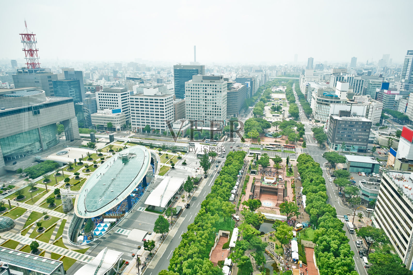日本名古屋全景现代城市鸟瞰照片摄影图片