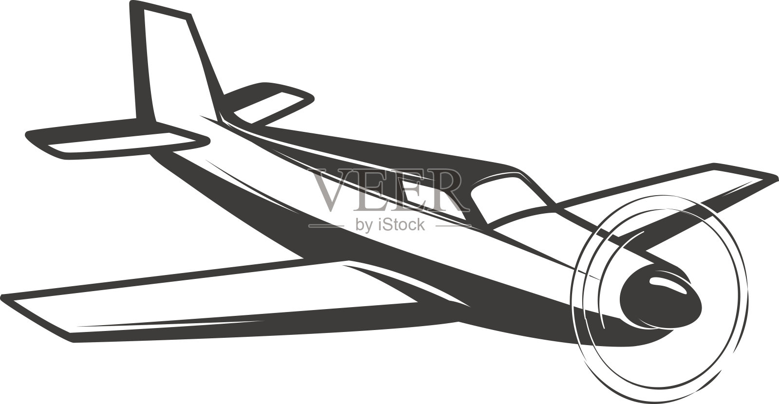 飞机插图孤立的白色背景。插画图片素材