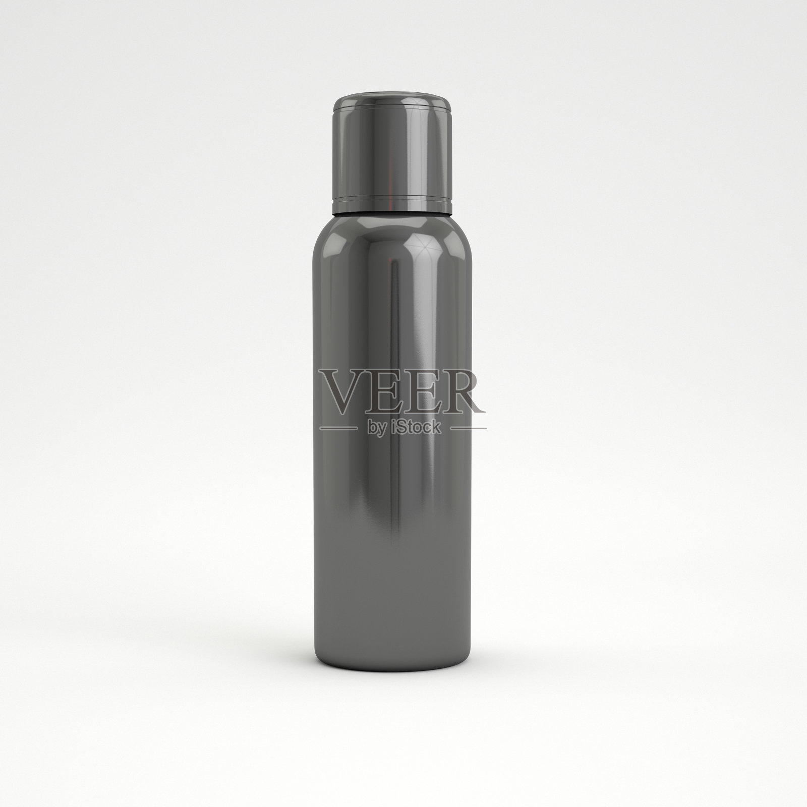 3d渲染空白化妆品瓶隔离在白色背景与复制空间。照片摄影图片