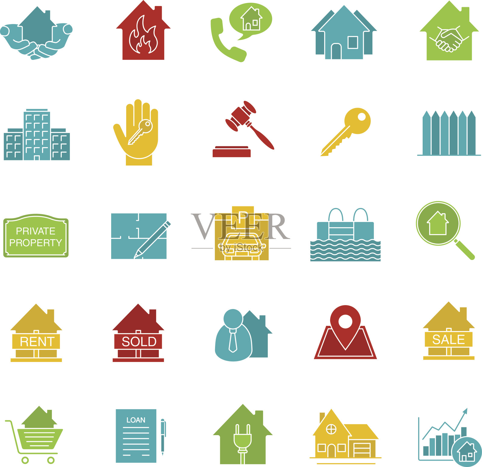 房地产市场标志图标素材