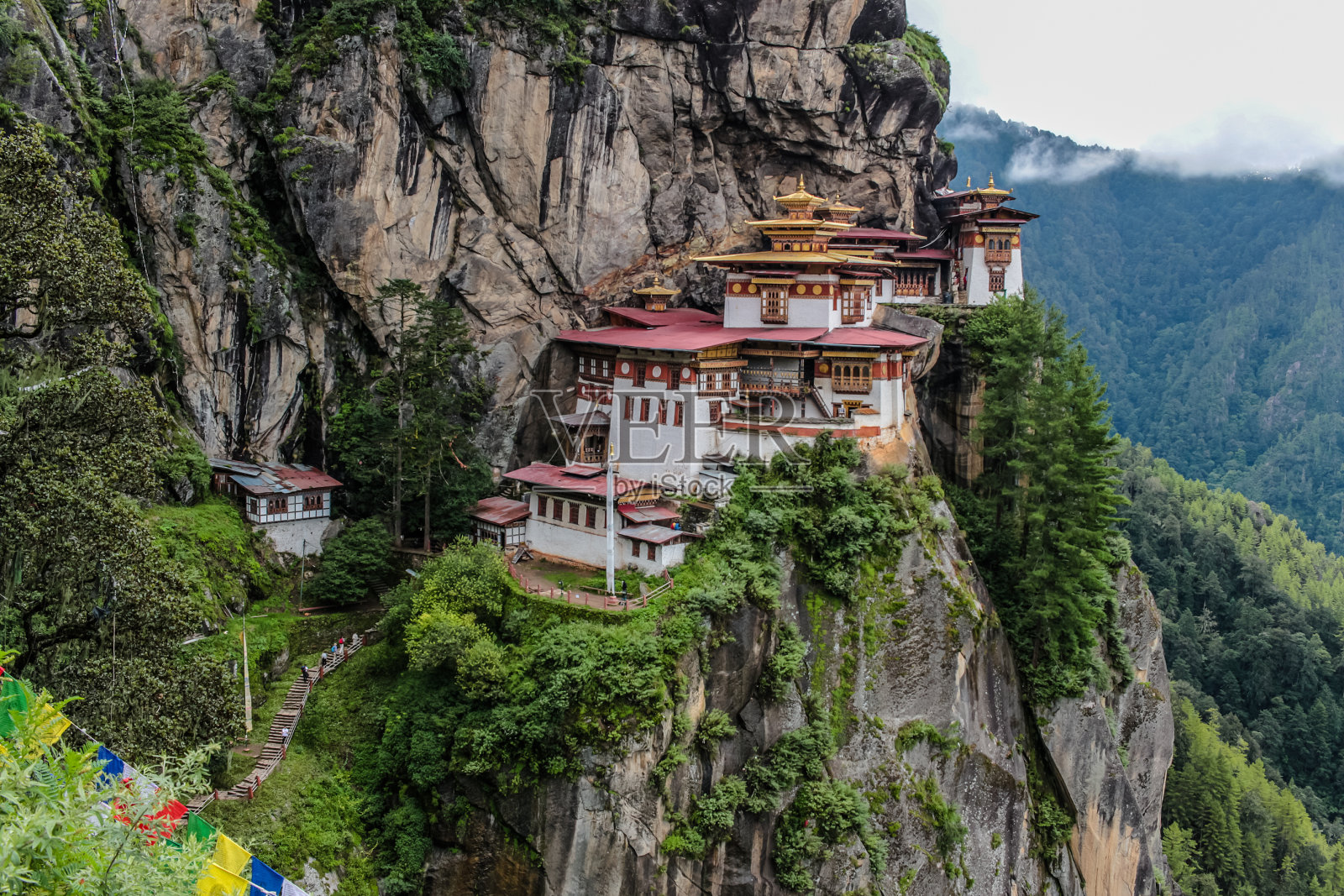 老虎窝寺，不丹照片摄影图片